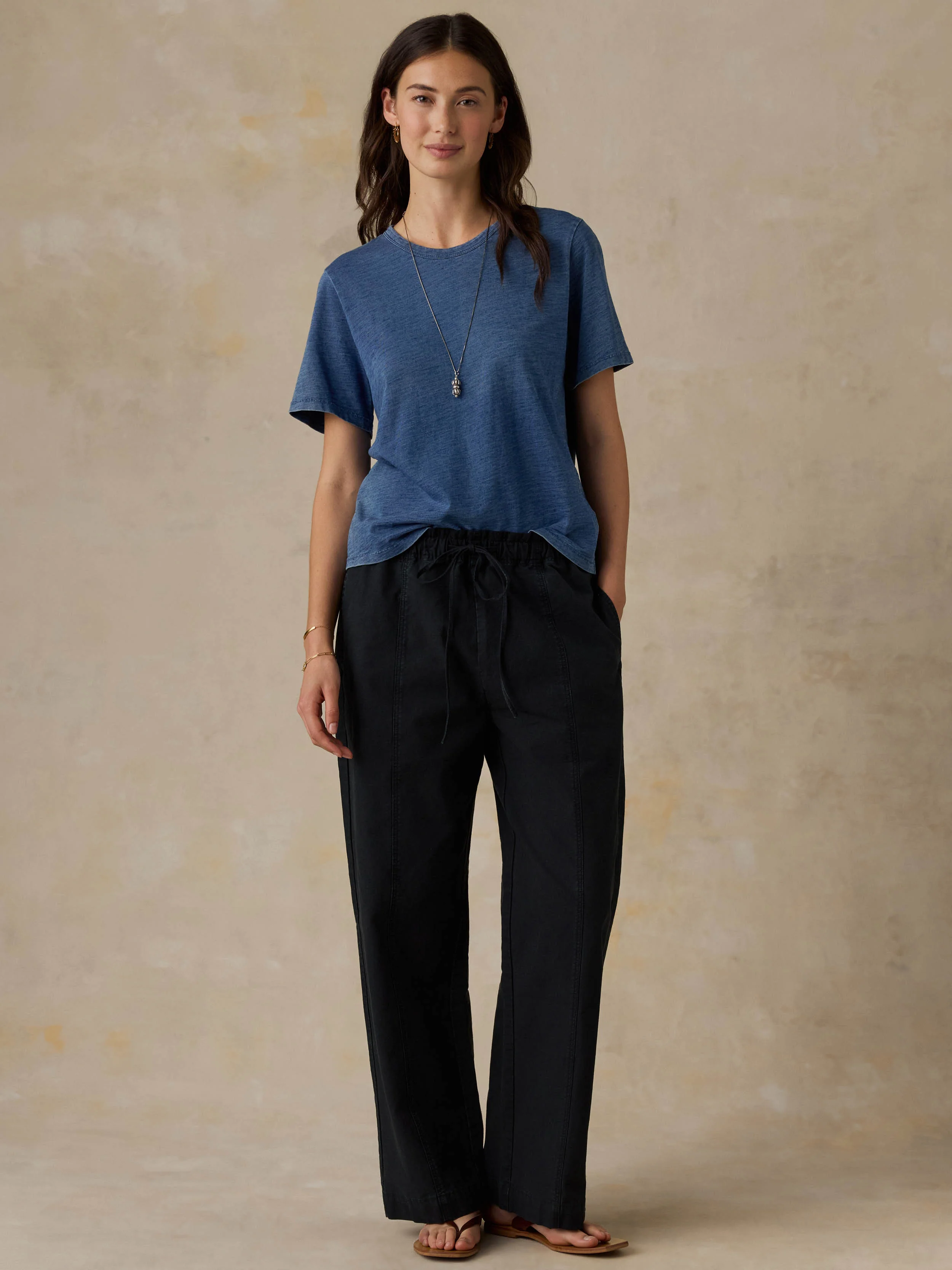 Sunwashed Regenerative Tee - Medium Indigo Wash - Image 6