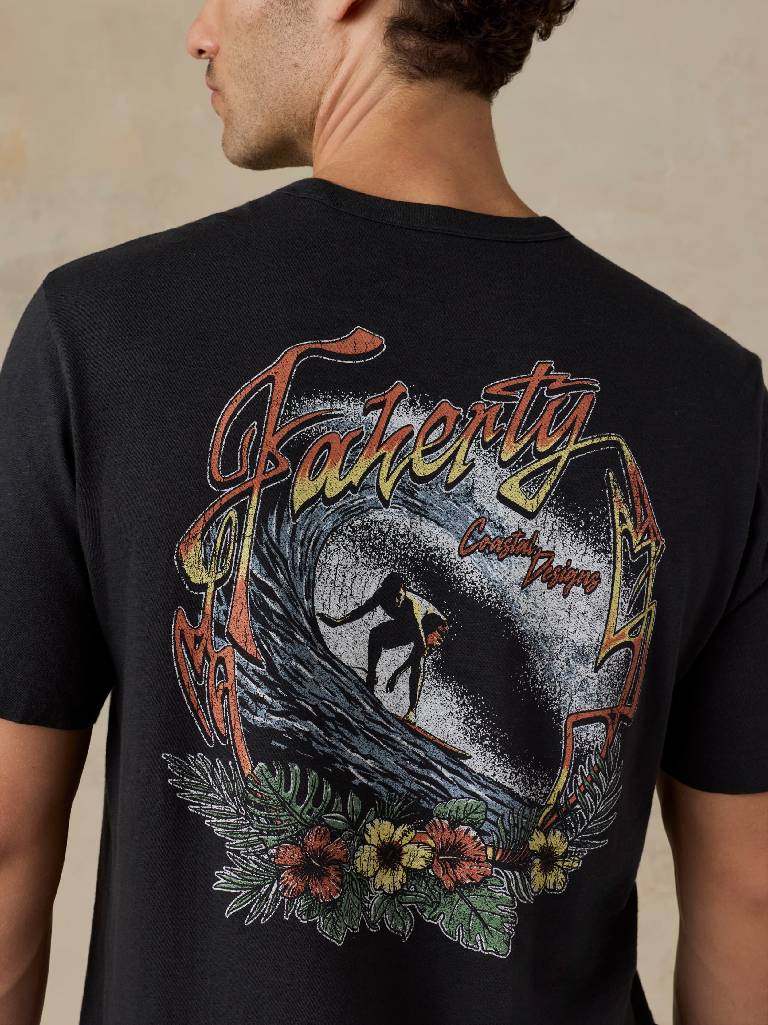 Sunwashed Regenerative Graphic Tee - Ridge Black - Image 2