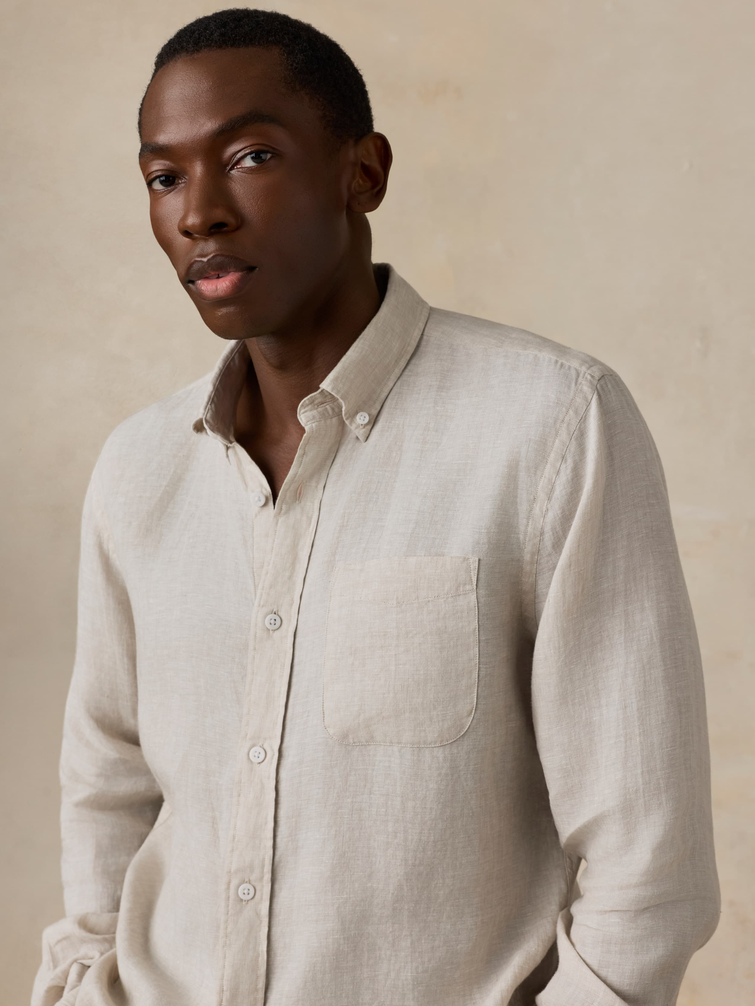 Sunwashed Linen Shirt - Castle Stone - Image 2