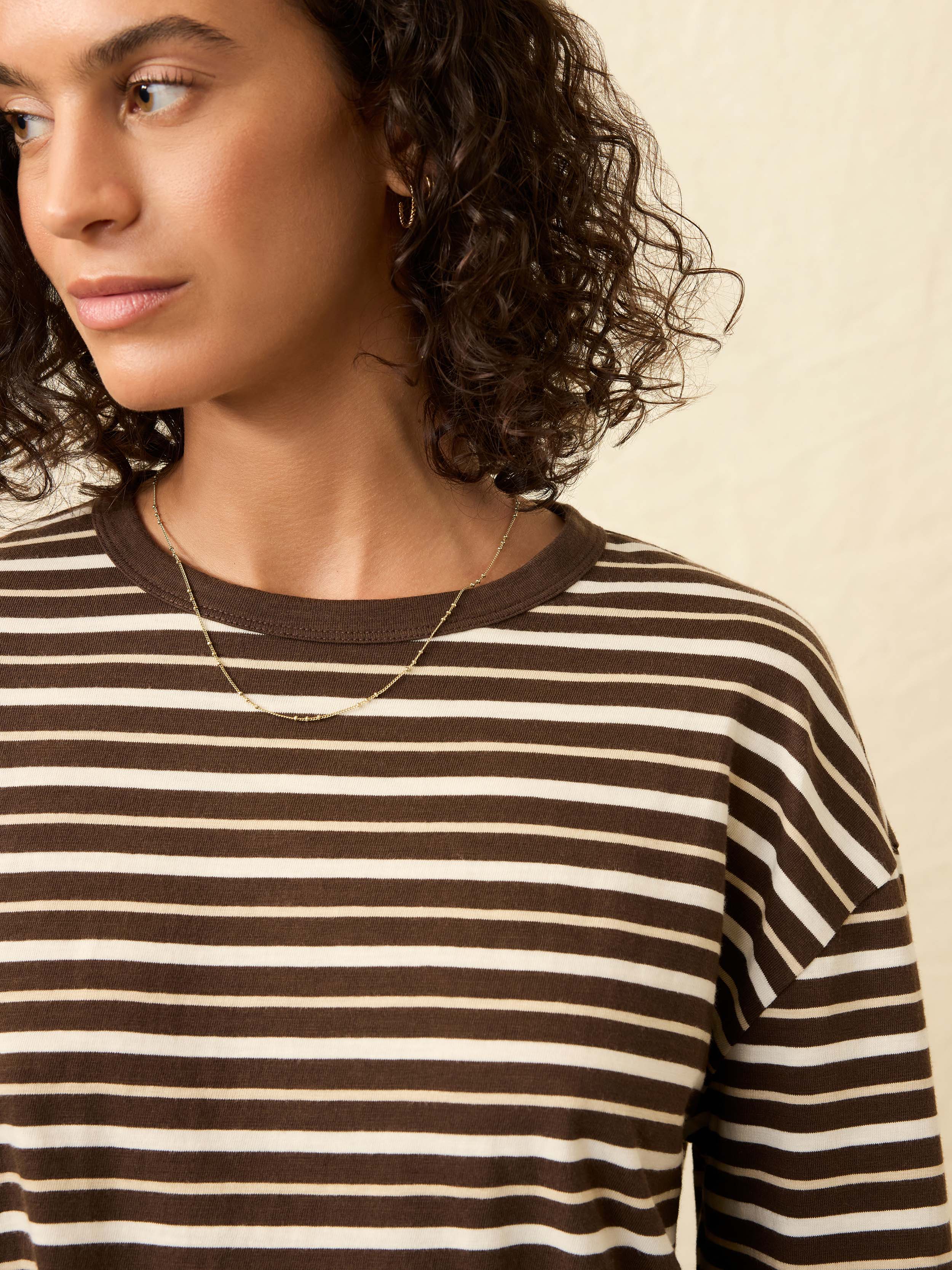 Sunwashed Long-Sleeve Retro Tee - Sand Drift Stripe - Image 2