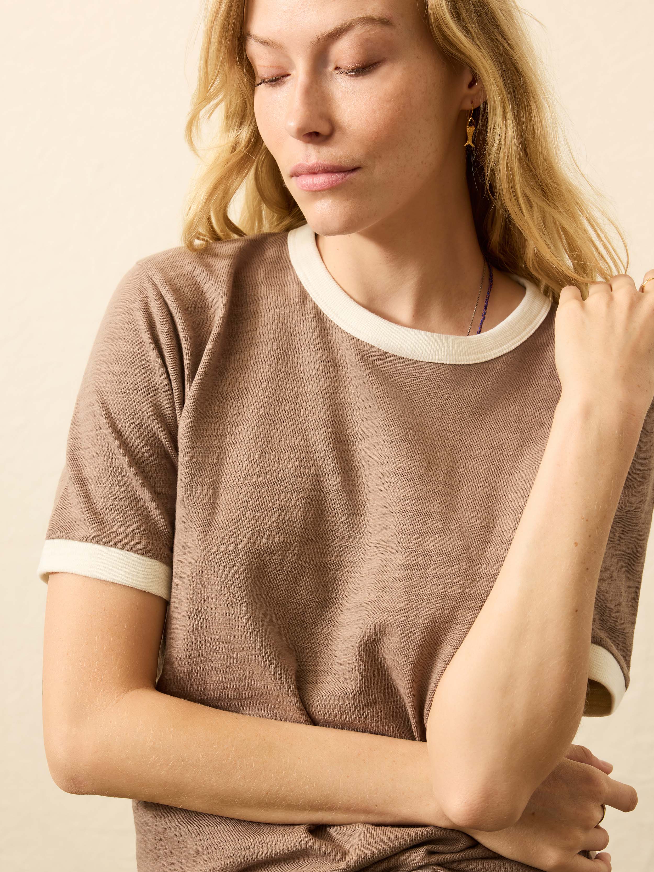 Sunwashed Slub Camp Tee - Wood Smoke - Image 2