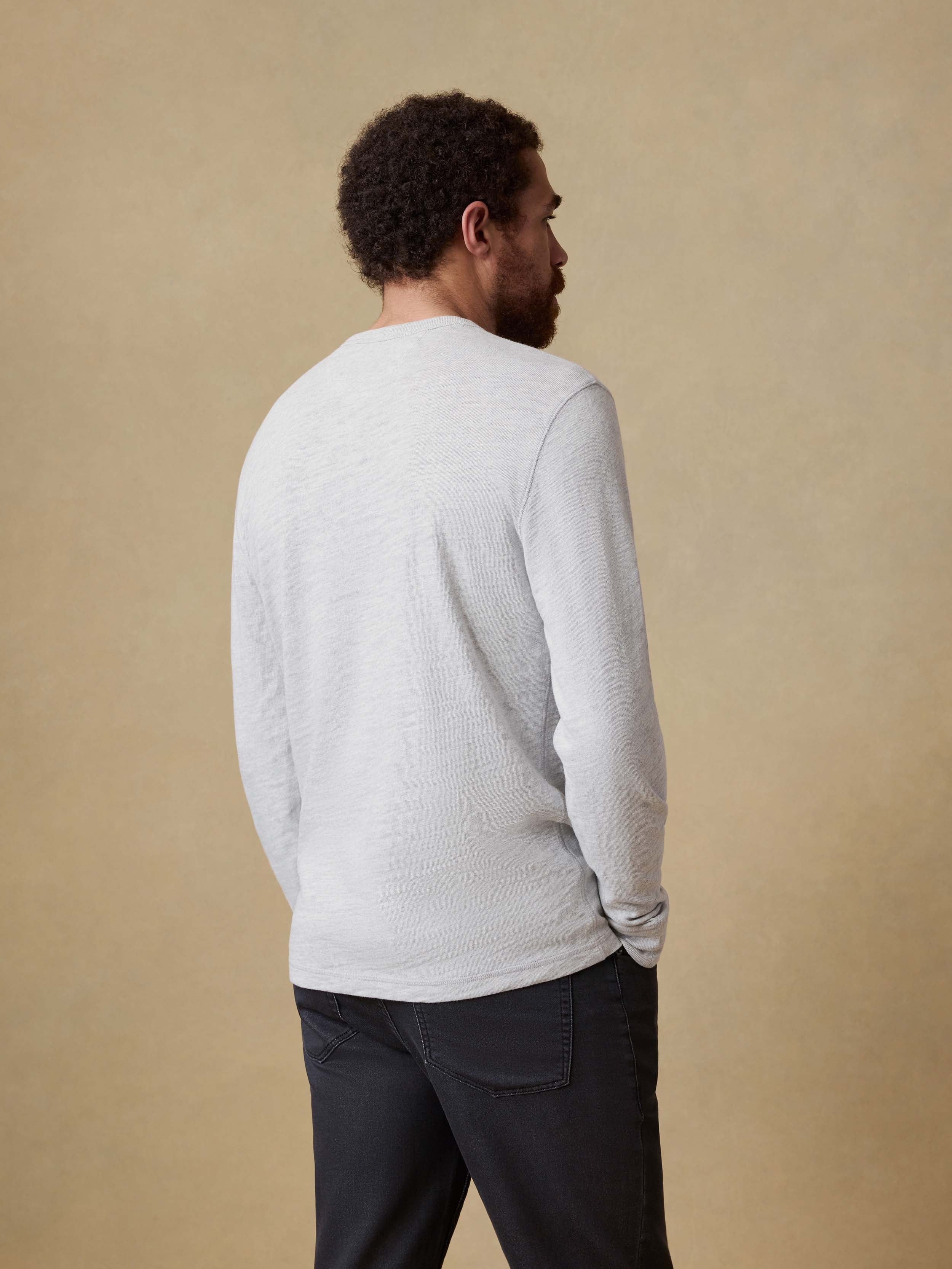 Sunwashed Organic Crew - Light Grey Heather - Image 6