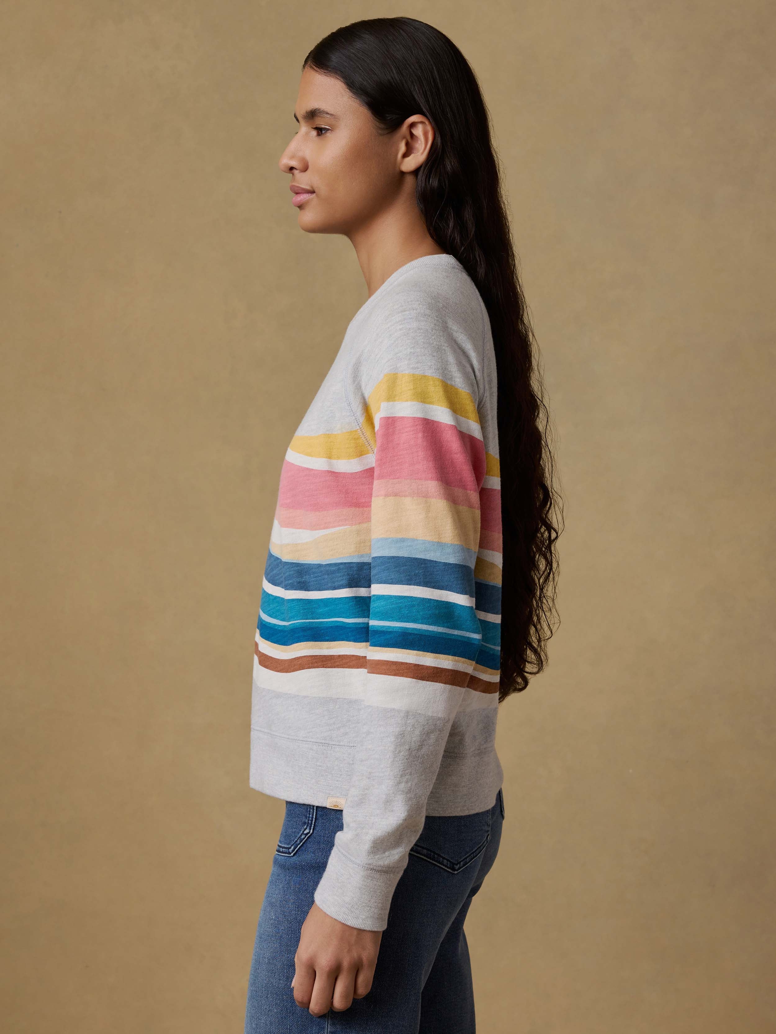 Sunwashed Organic Crewneck - Soleil Waves - Image 3