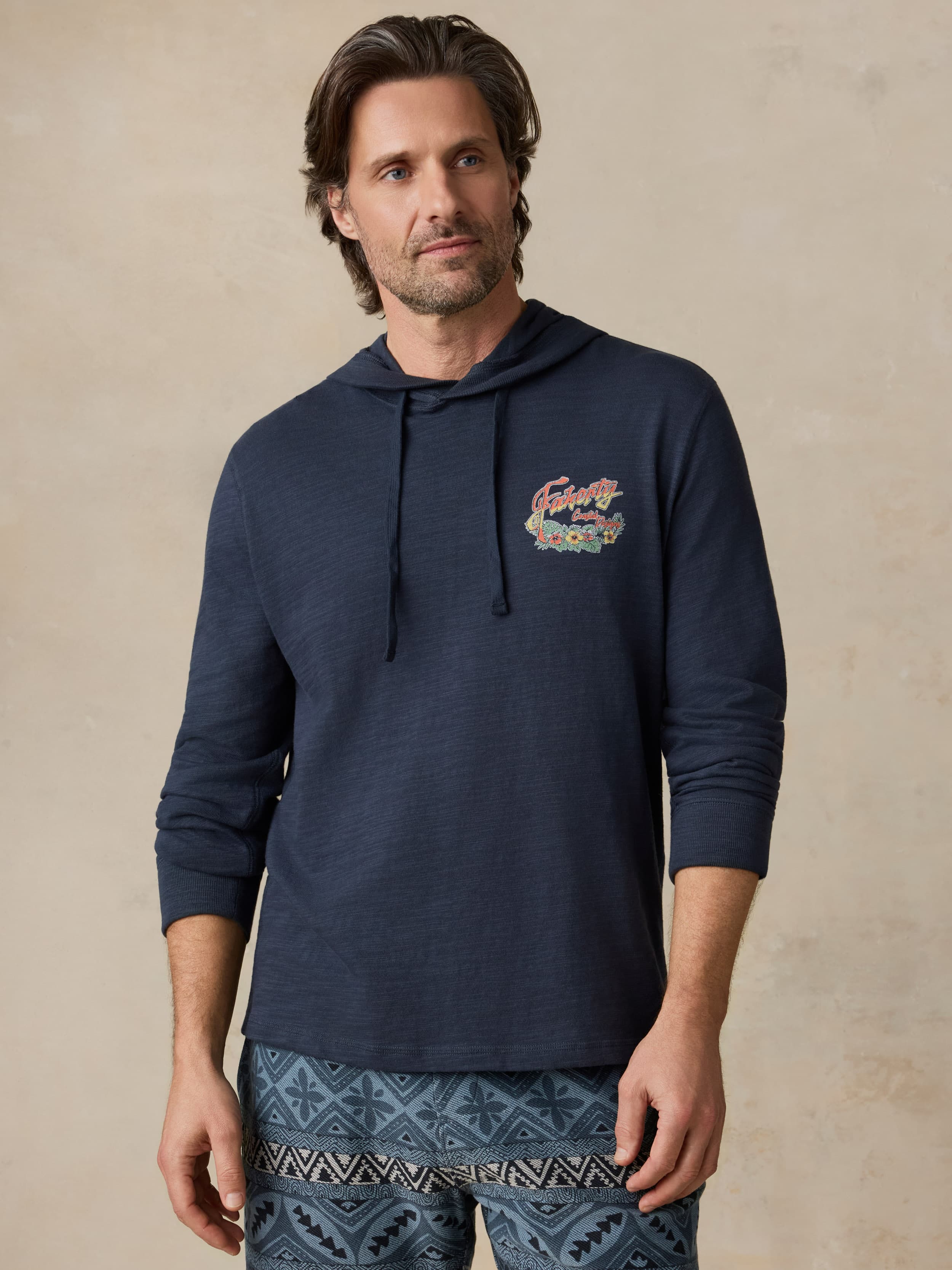 Sunwashed Organic Graphic Hoodie - Blue Nights - Image 2
