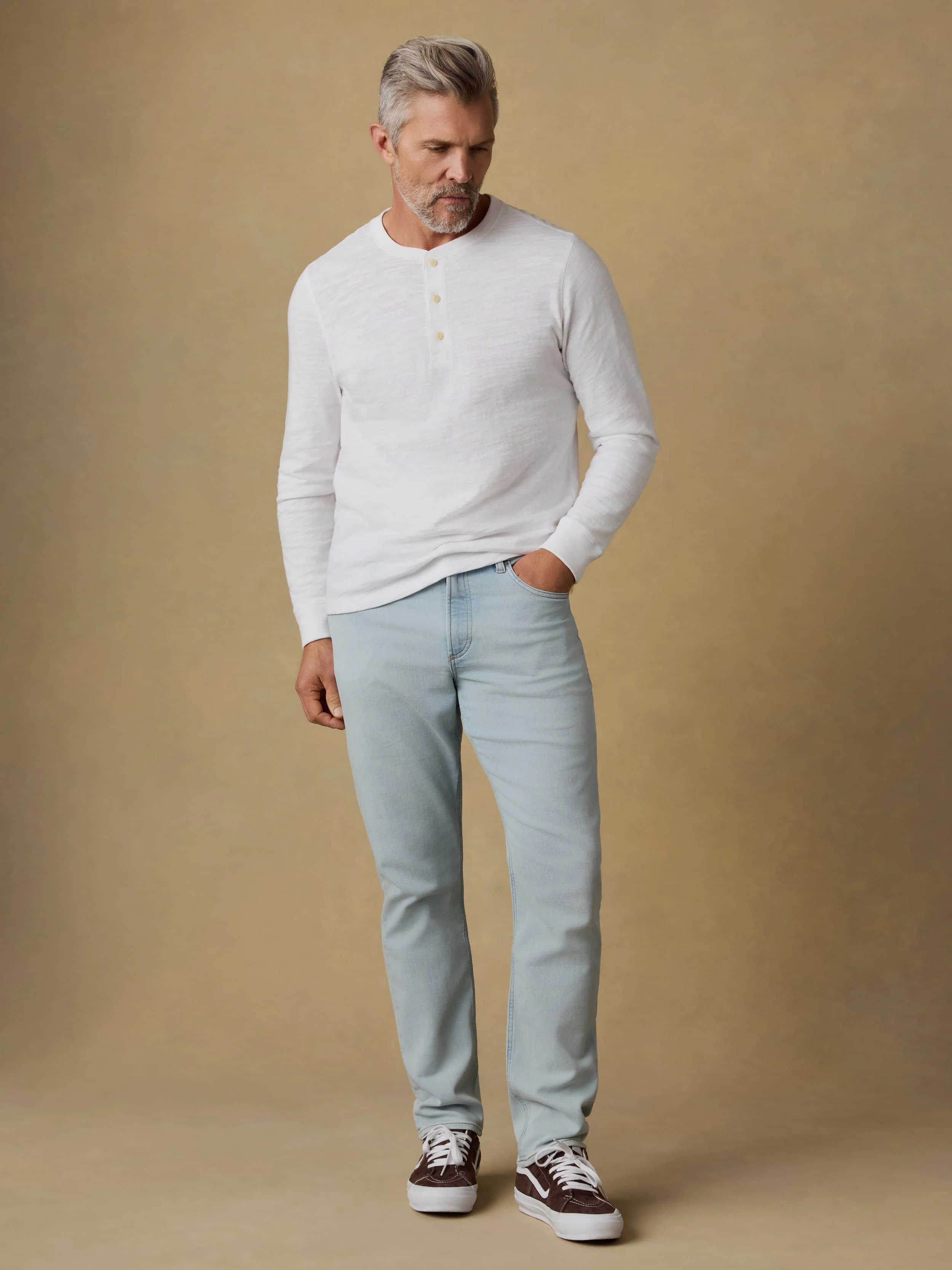 Sunwashed Organic Henley - White - Image 6