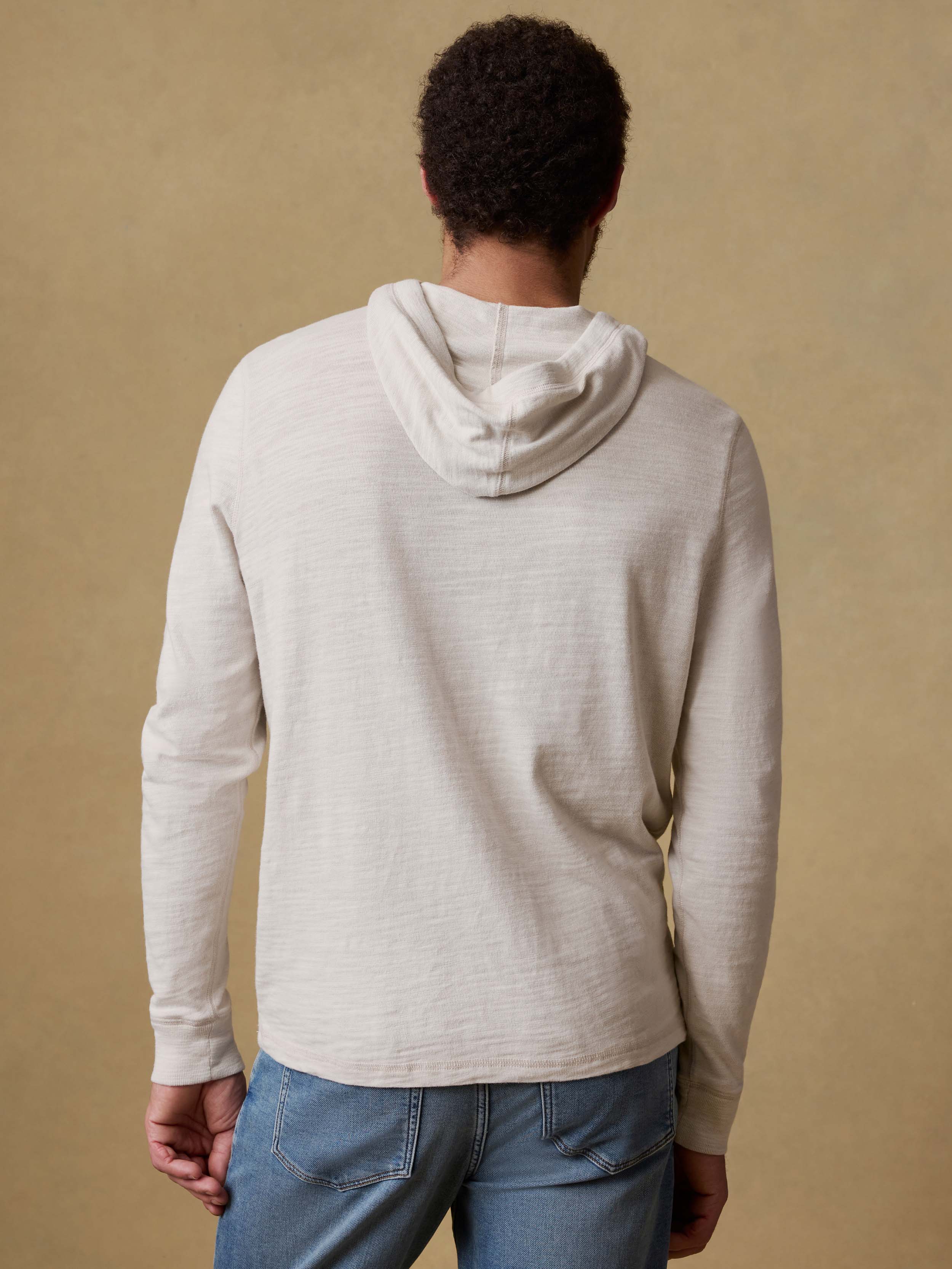 Sunwashed Organic Hoodie - Ice Grey Surf Stripe - Image 3