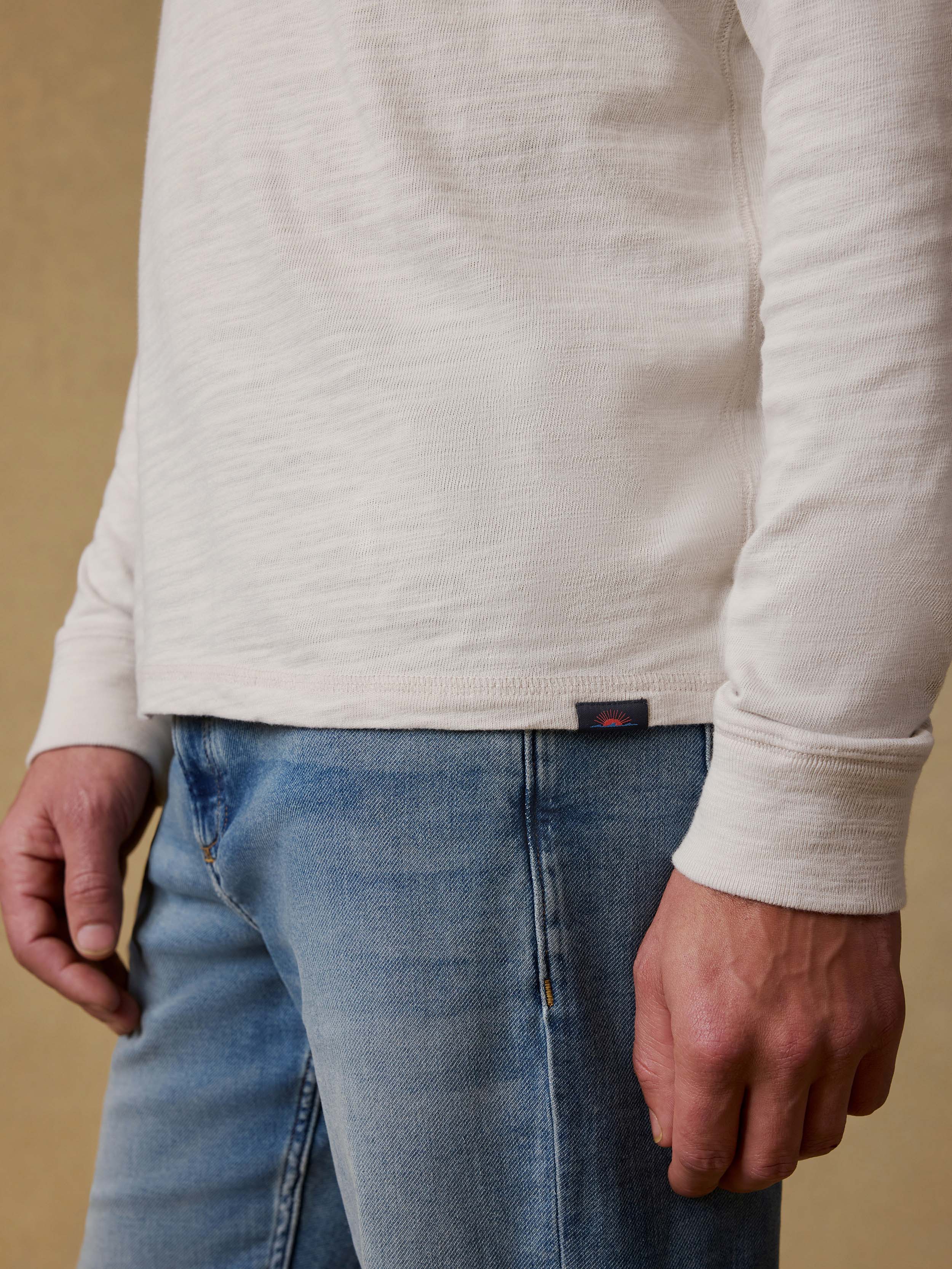 Sunwashed Organic Hoodie - Ice Grey Surf Stripe - Image 4