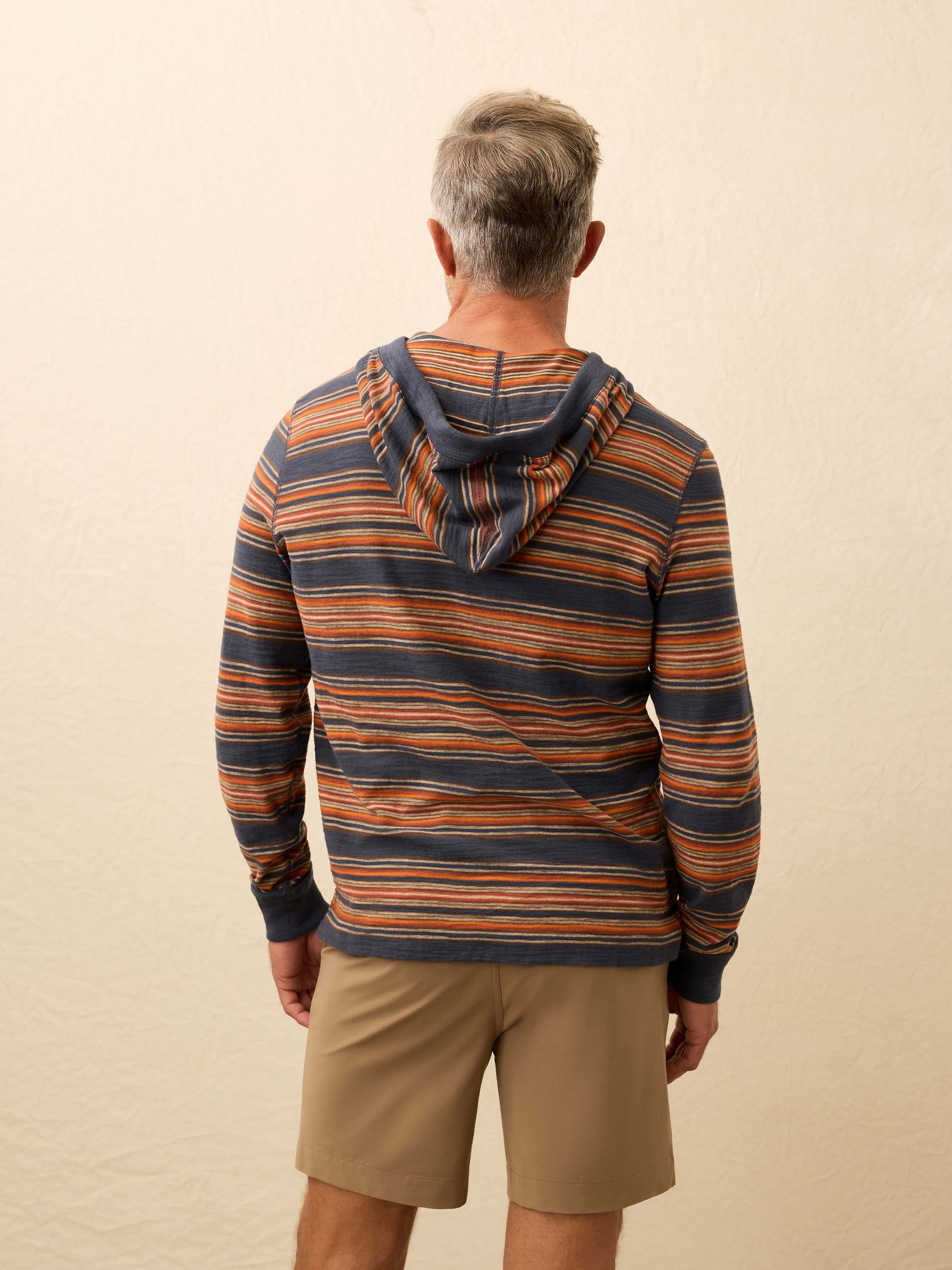 Sunwashed Organic Hoodie - Nighttime Fire Stripe - Image 2