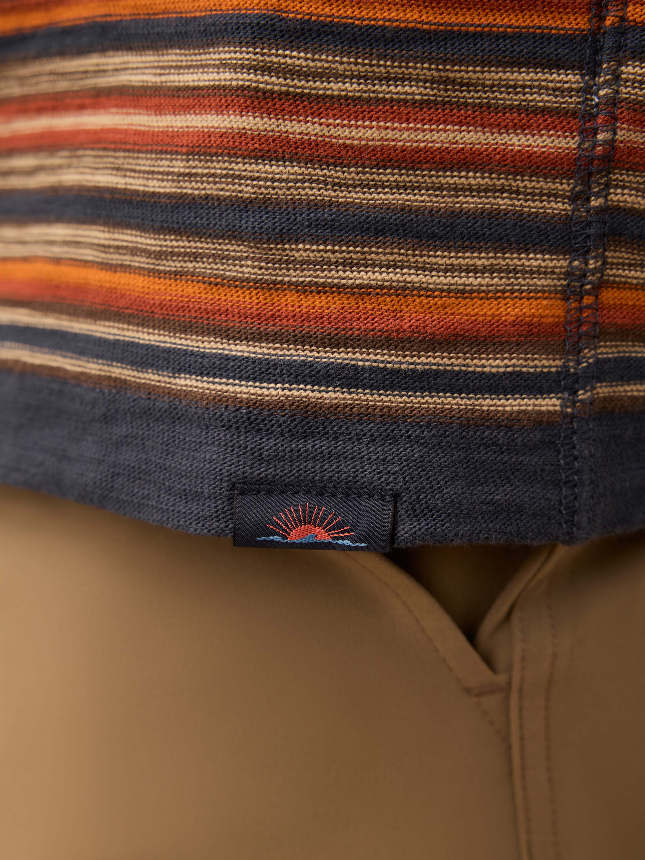 Sunwashed Organic Hoodie - Nighttime Fire Stripe - Image 4