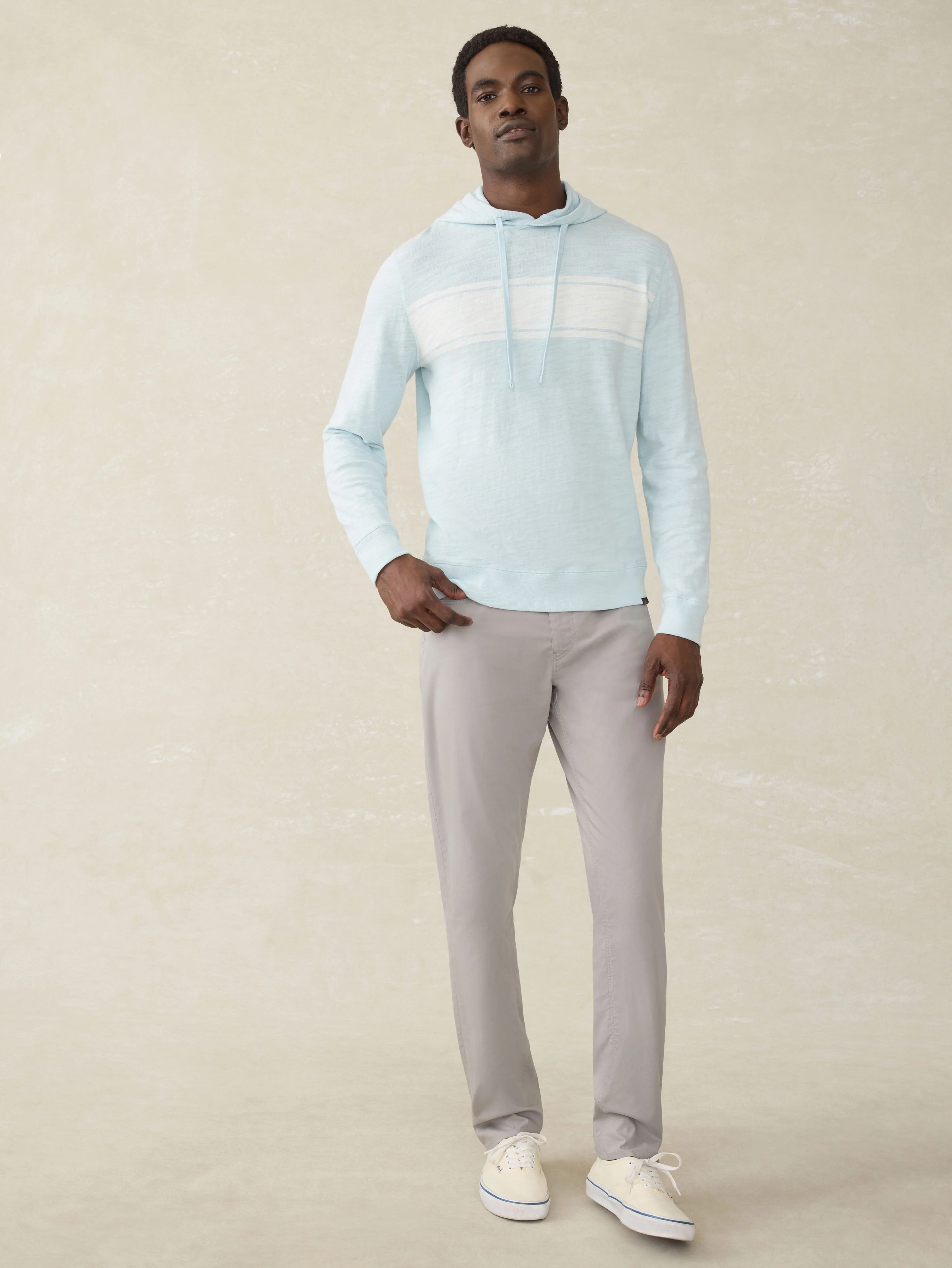 Sunwashed Slub Hoodie - Sky Surf Stripe - Image 4