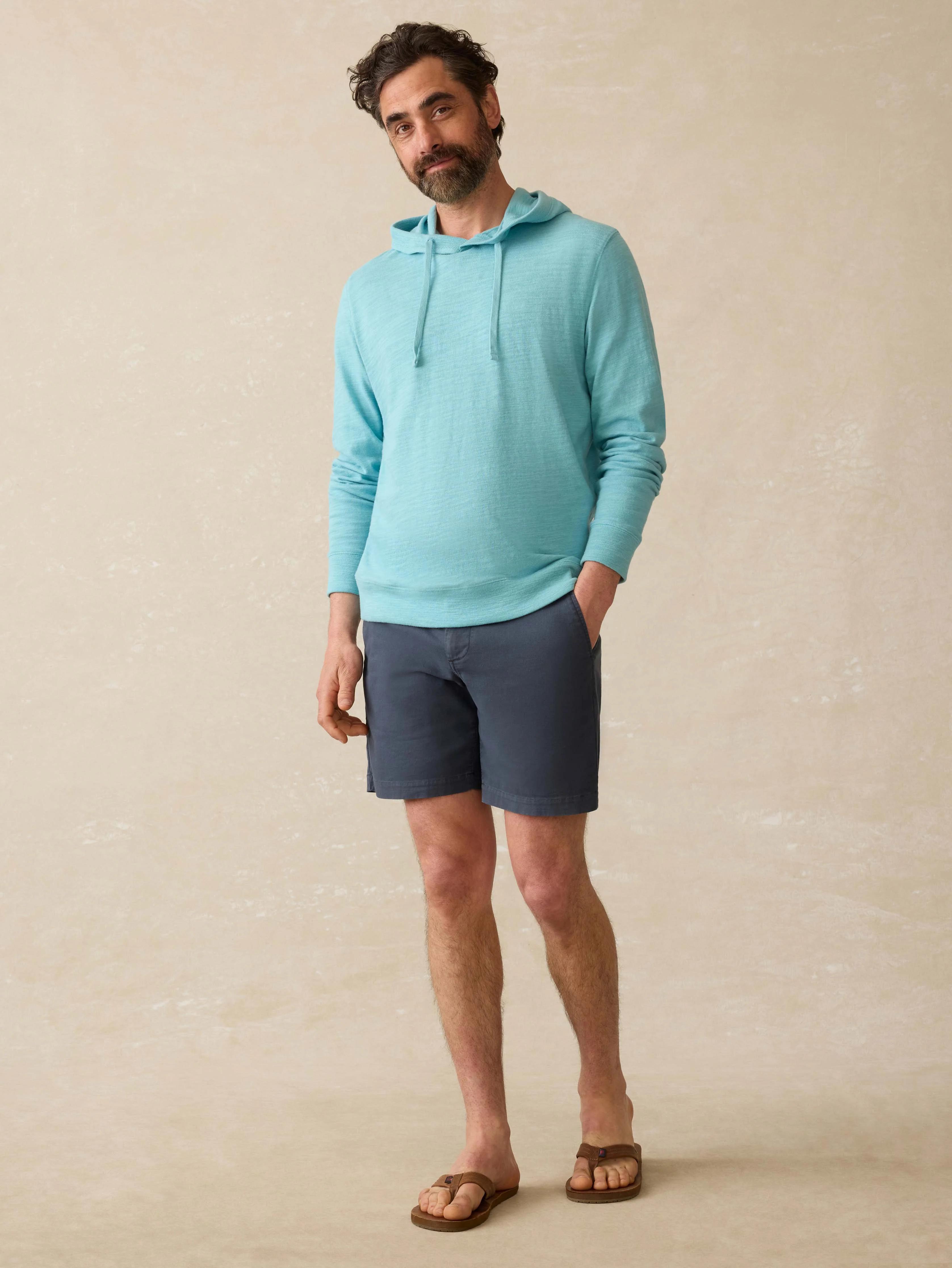 Sunwashed Organic Hoodie - Teal Sea - Image 4