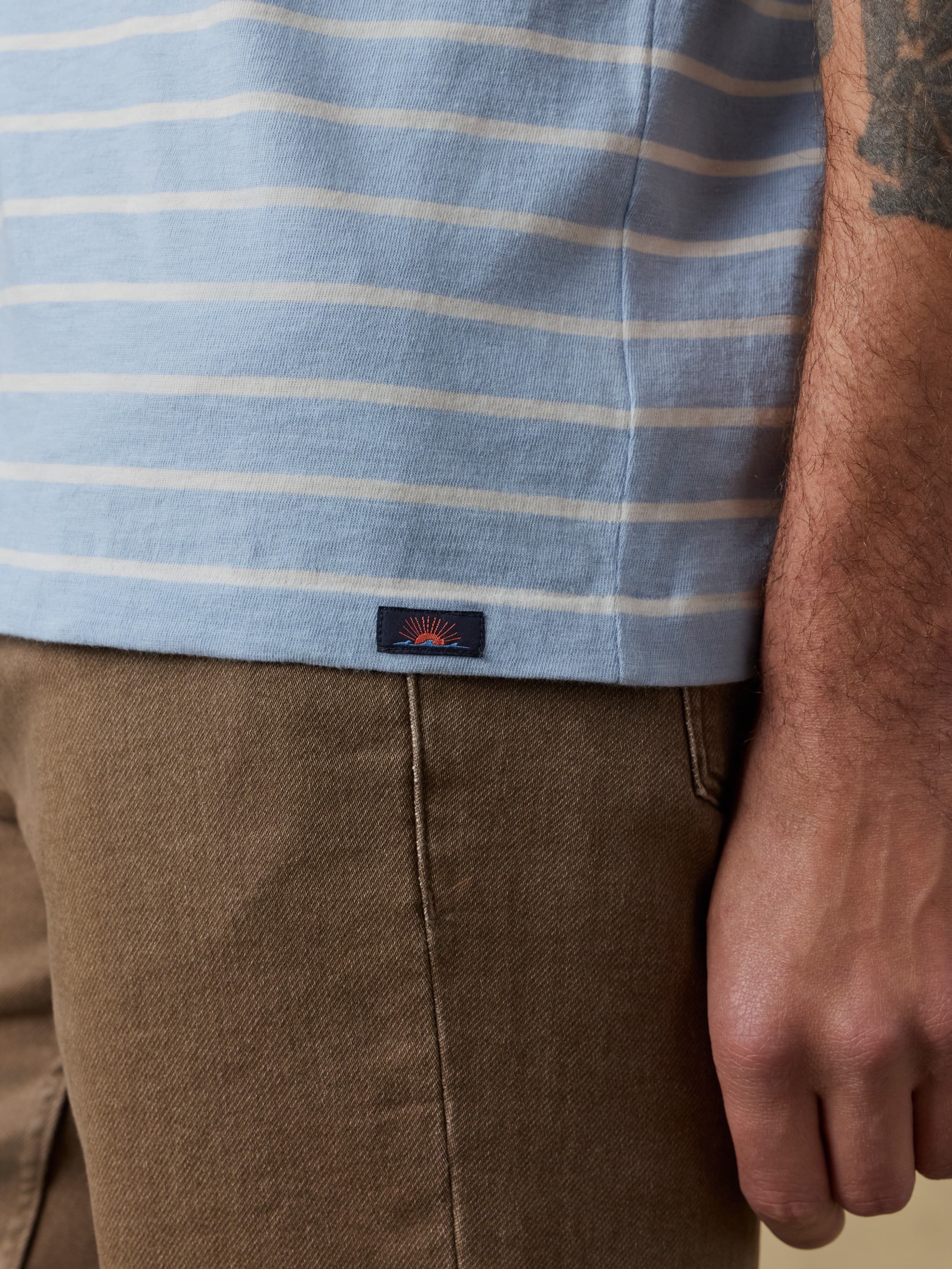 Sunwashed Regenerative Tee - Bermuda Sail Stripe - Image 5