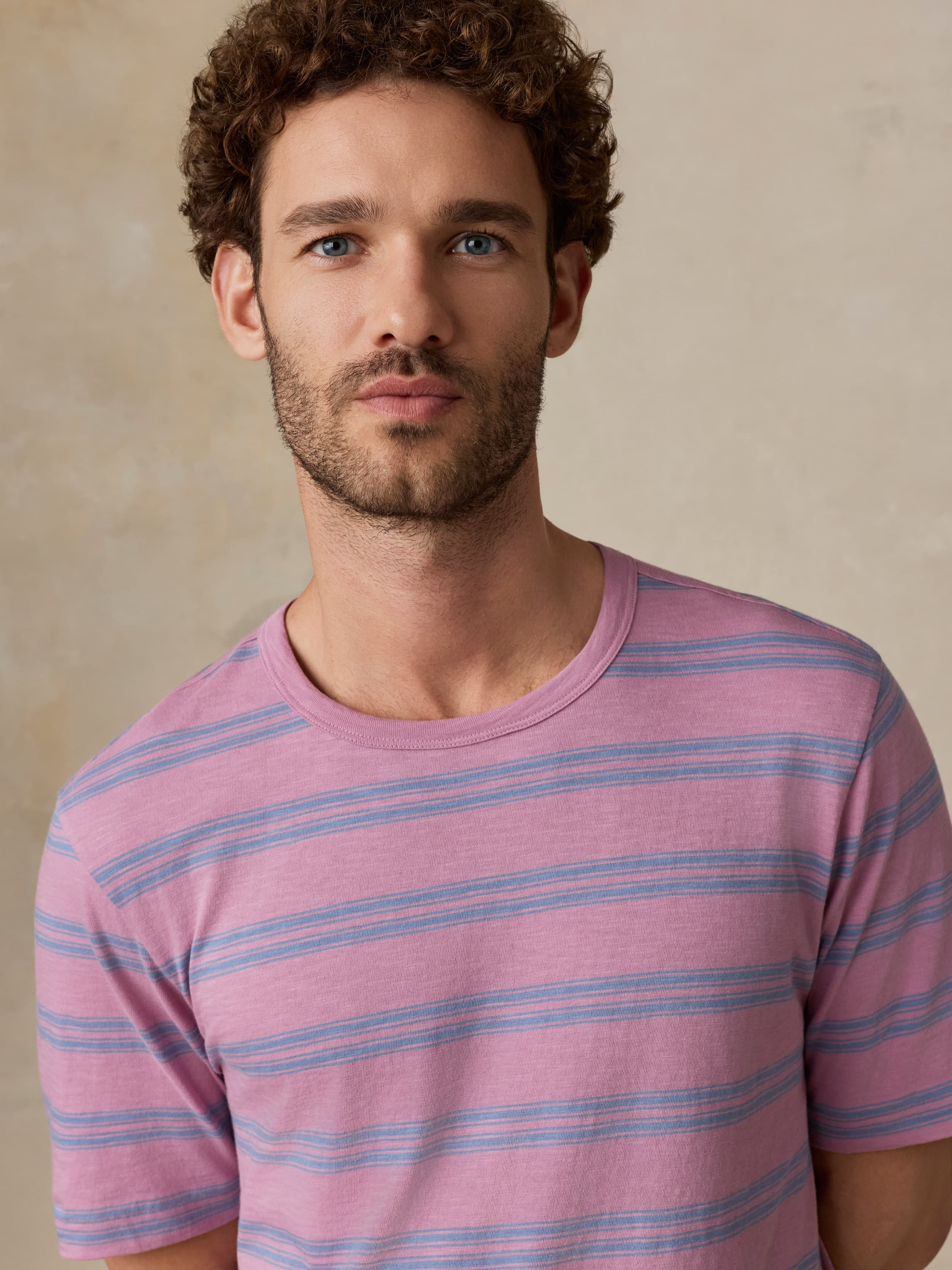 Sunwashed Regenerative Tee - Coast Orchid Stripe - Image 5