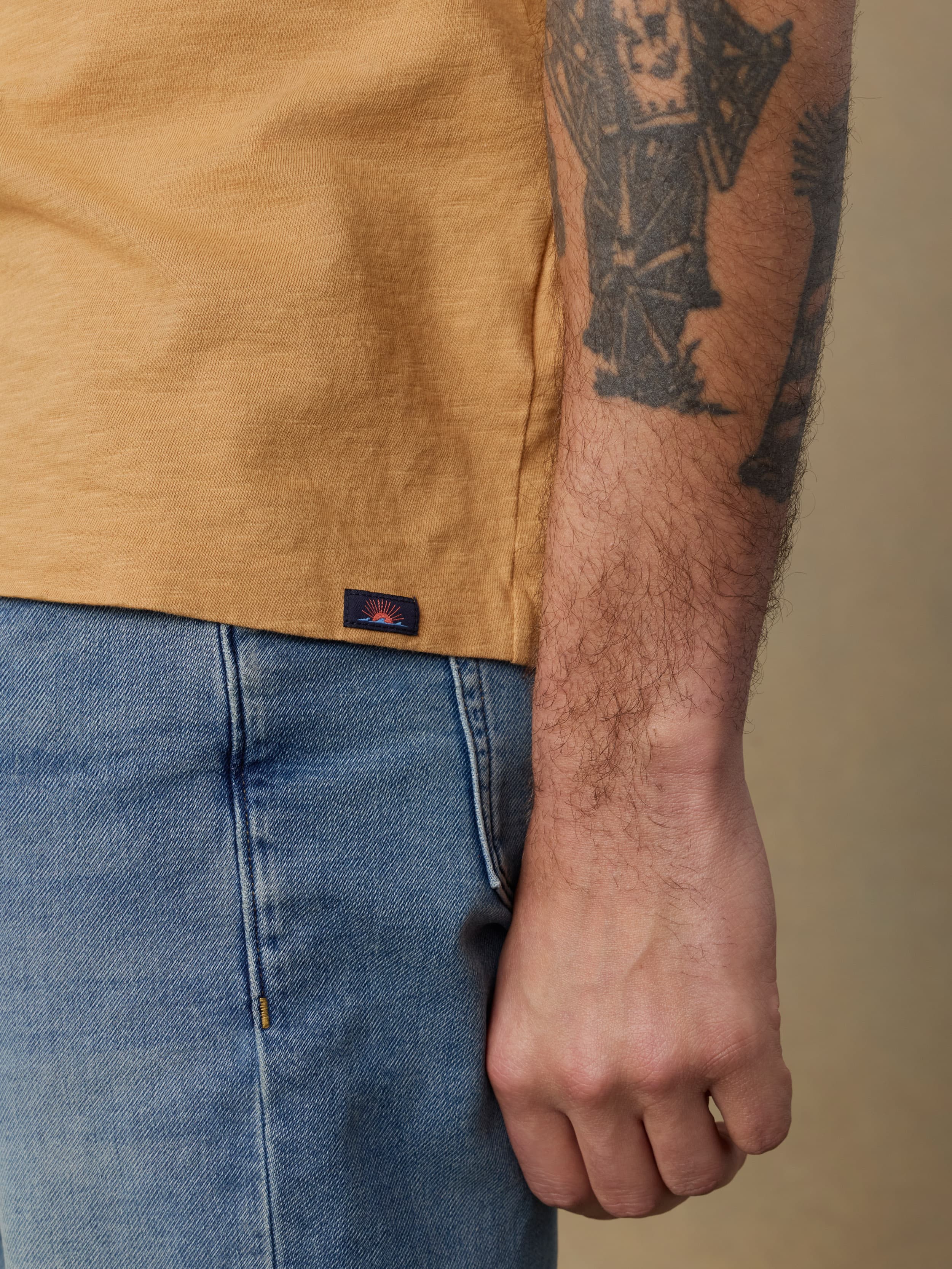 Sunwashed Regenerative Tee - Field Brown - Image 5