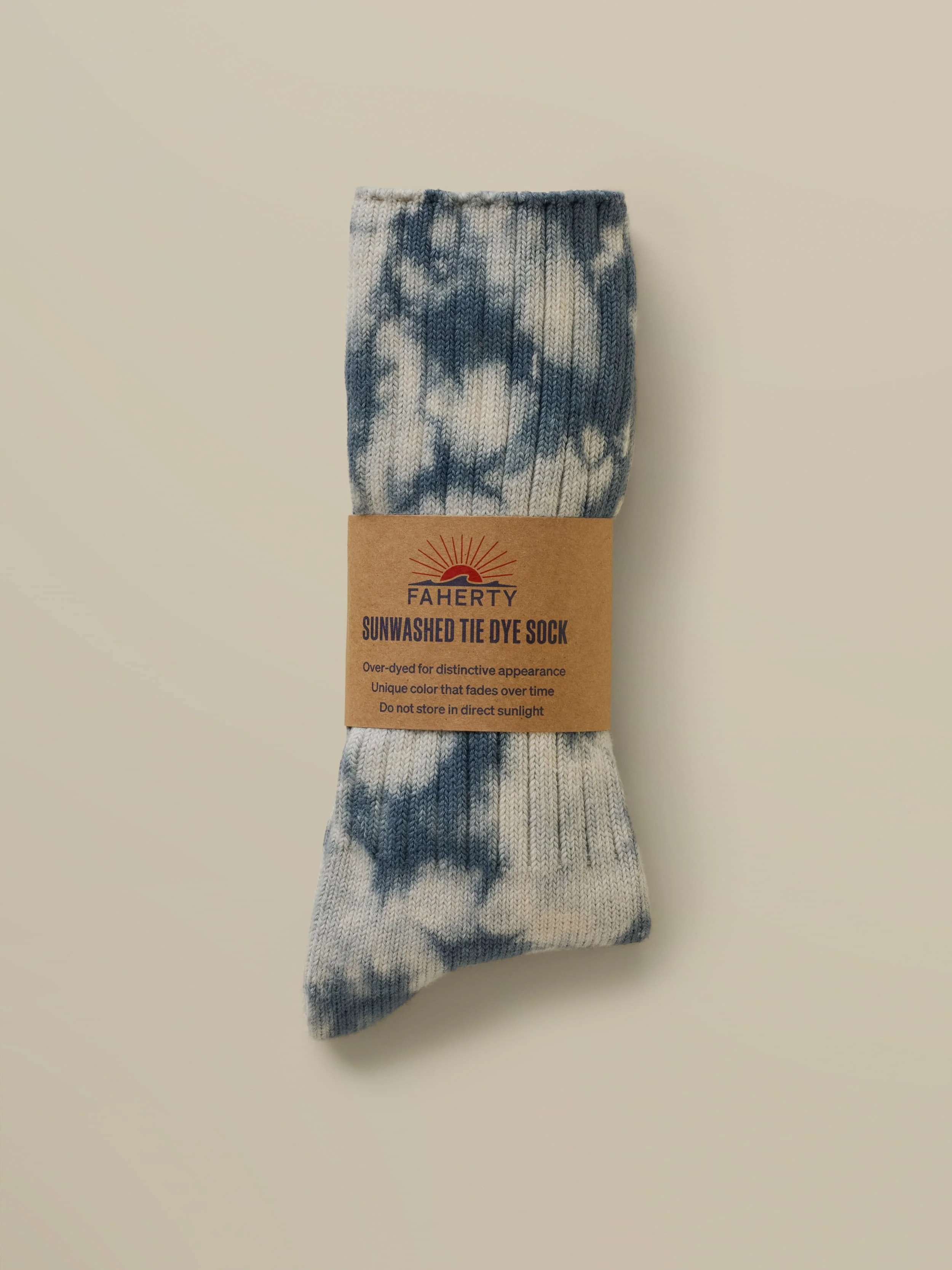 Sunwashed Tie Dye Sock - Deep Marine - Image 2