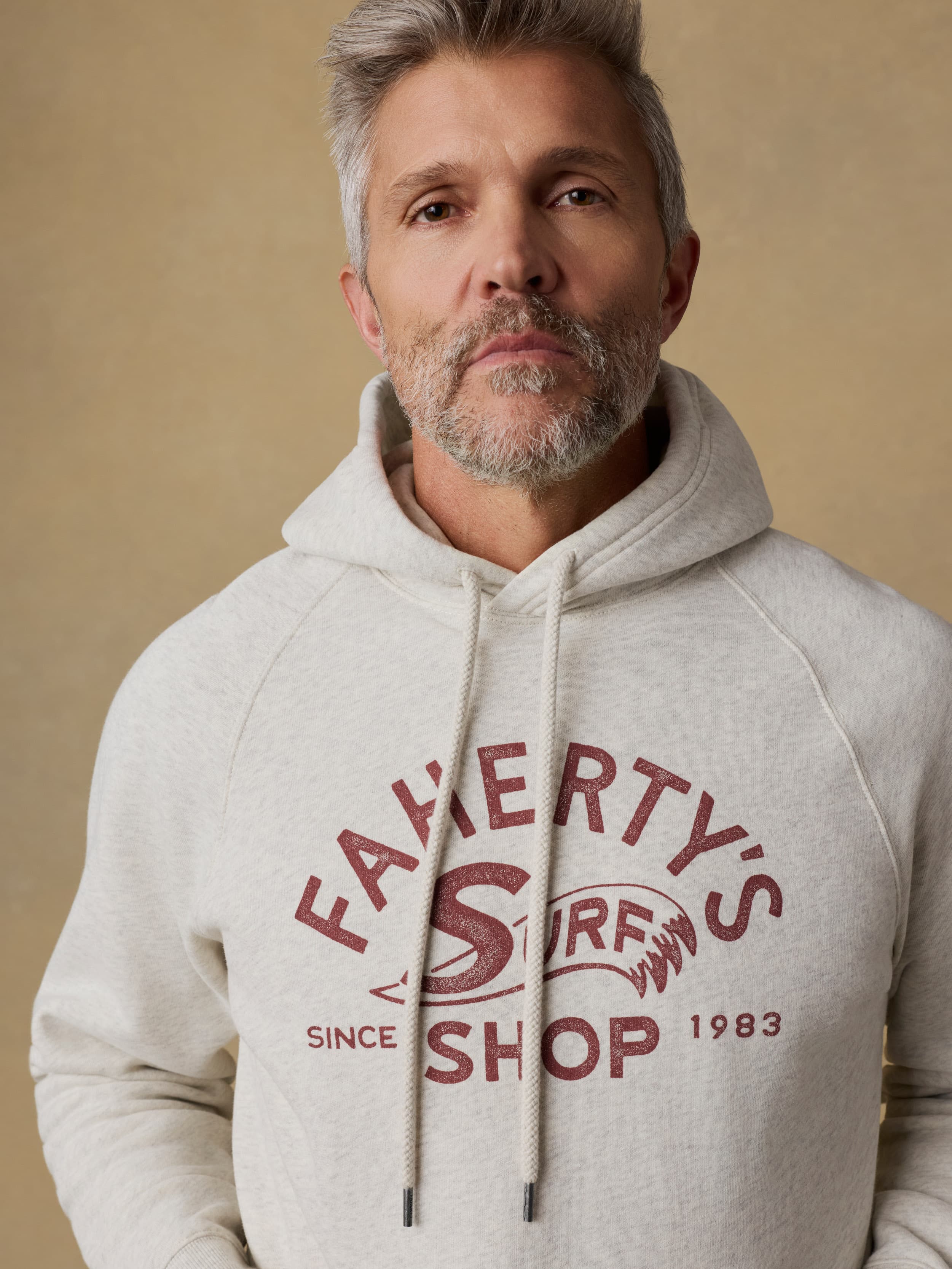 Surf Shop High Standard Fleece Hoodie - Antique Ivory Heather - Image 4