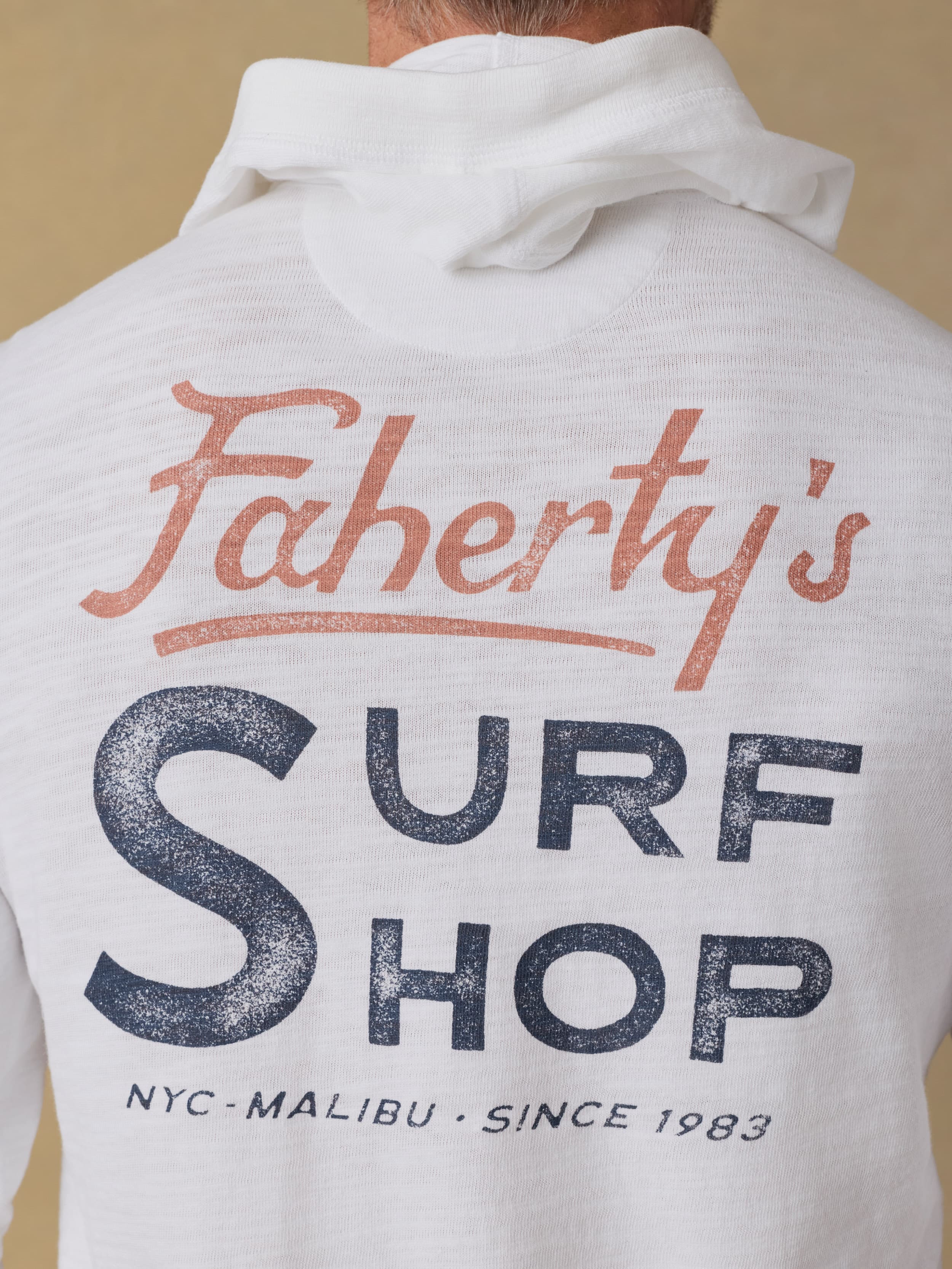 Surf Shop Sunwashed Organic Hoodie - White - Image 5
