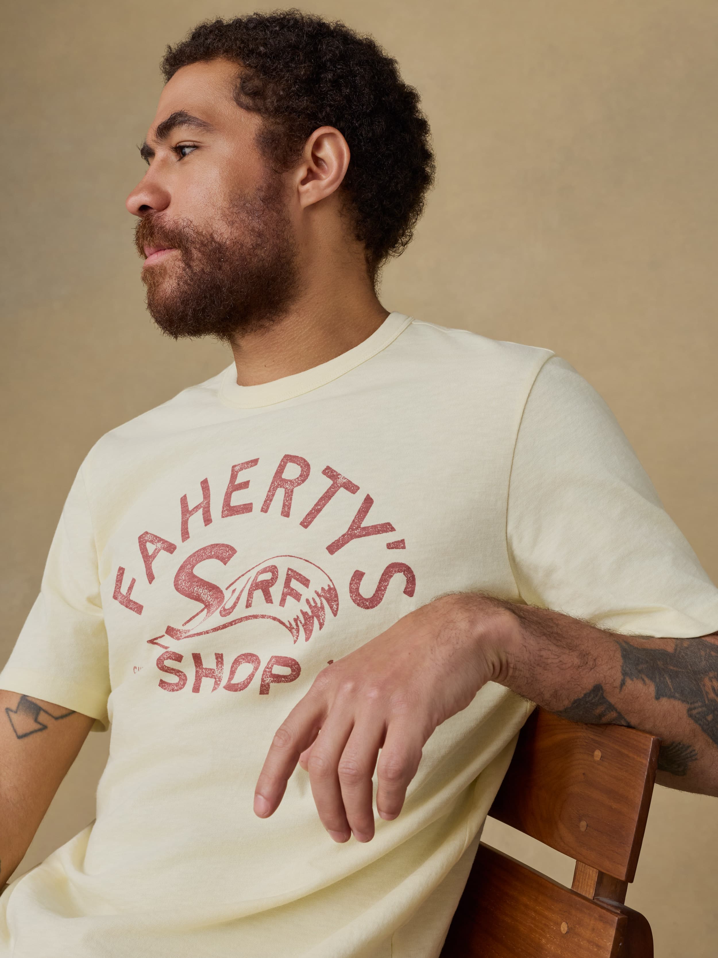 Surf Shop Sunwashed Regenerative Tee - Isle Sun - Image 2