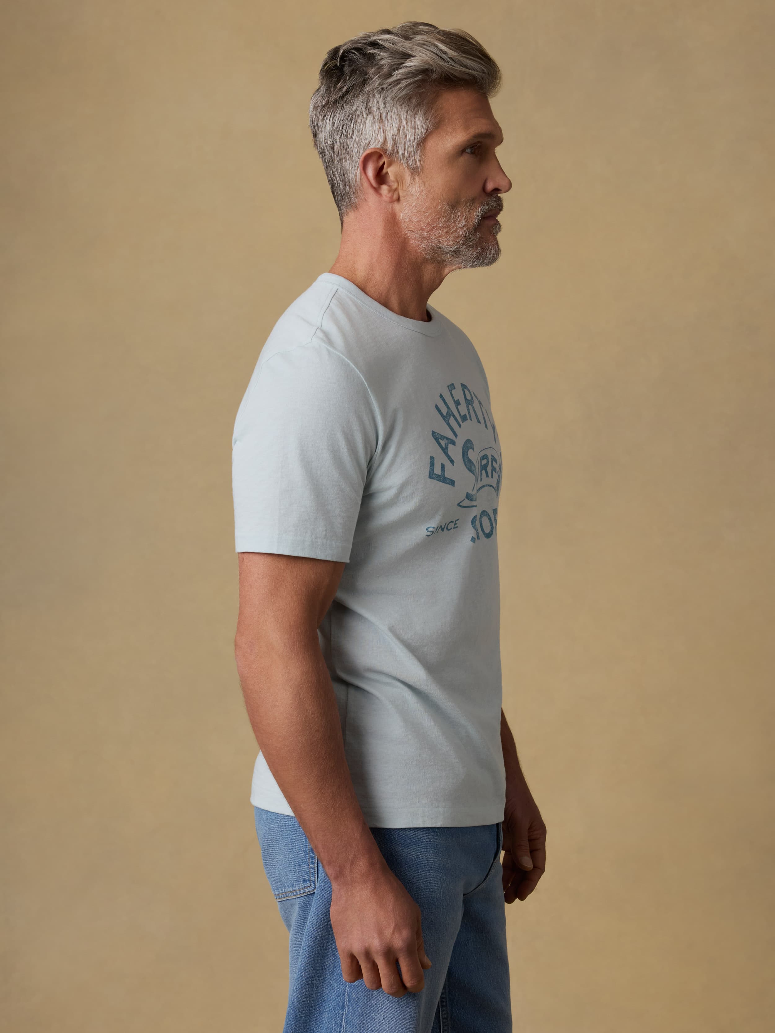 Surf Shop Sunwashed Regenerative Tee - Sky - Image 6