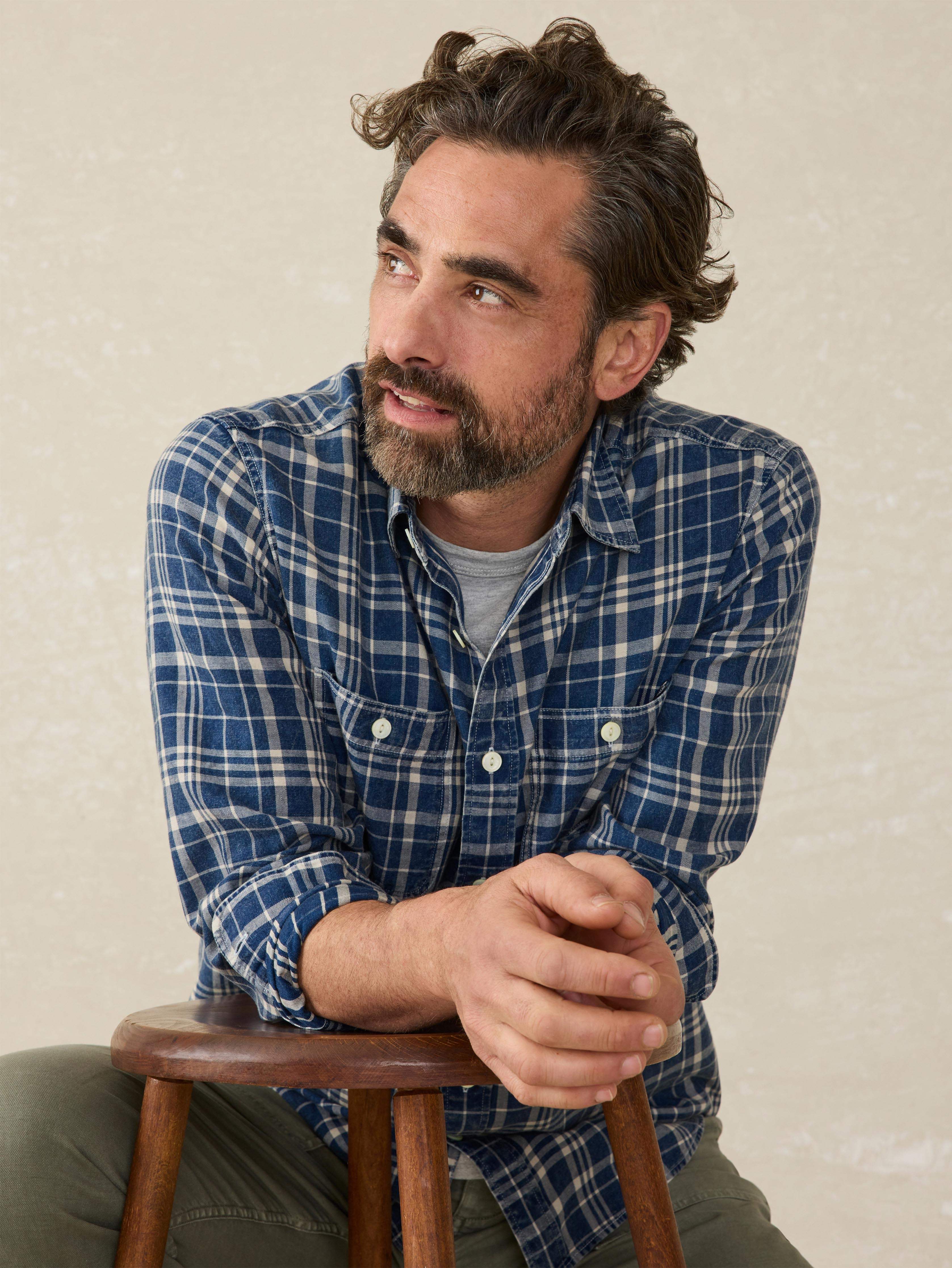 Tried & True Chambray Workshirt - Bar Harbor Plaid - Image 3
