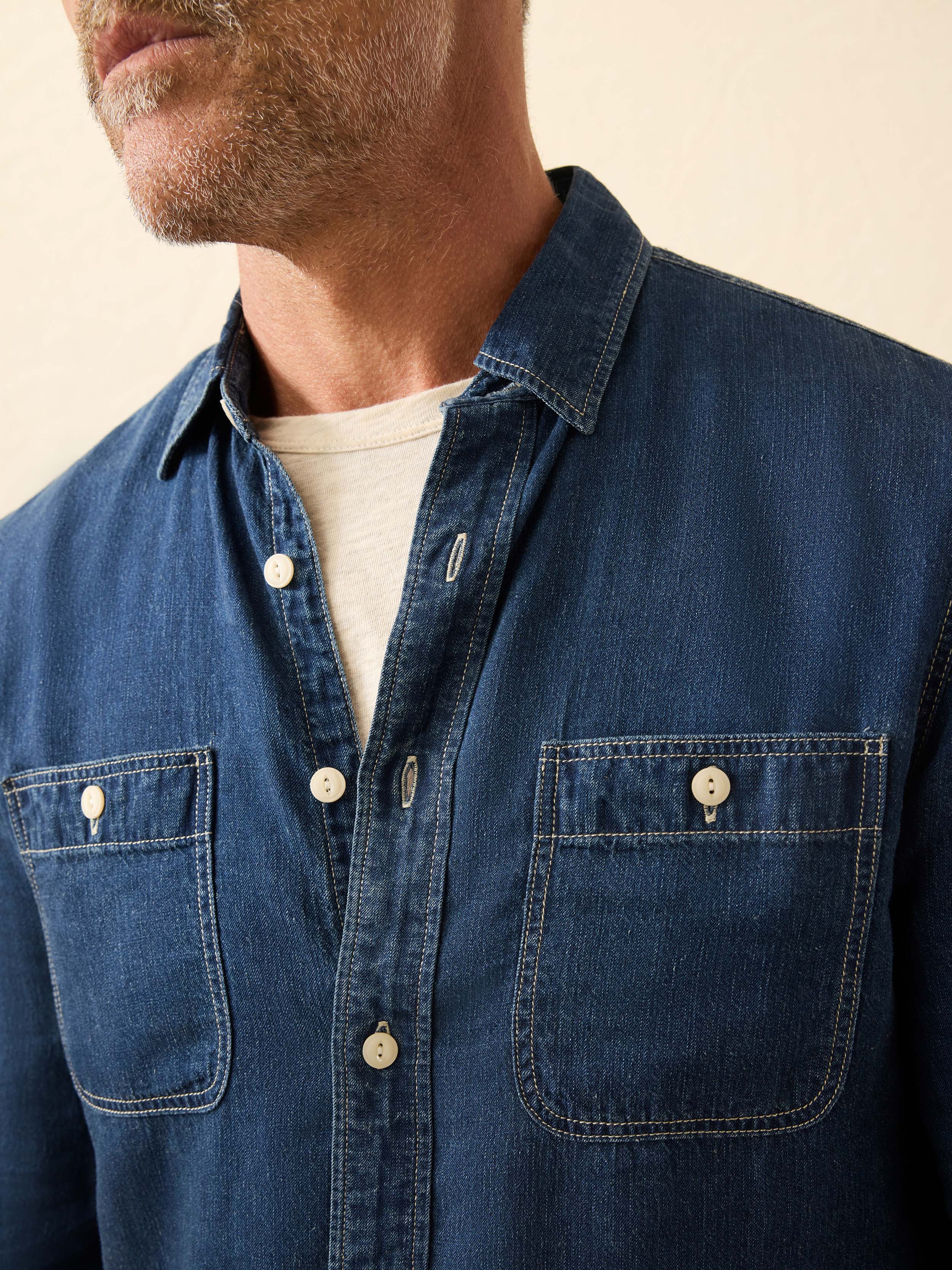 Tried & True Chambray Workshirt - Night Lagoon Wash - Image 2