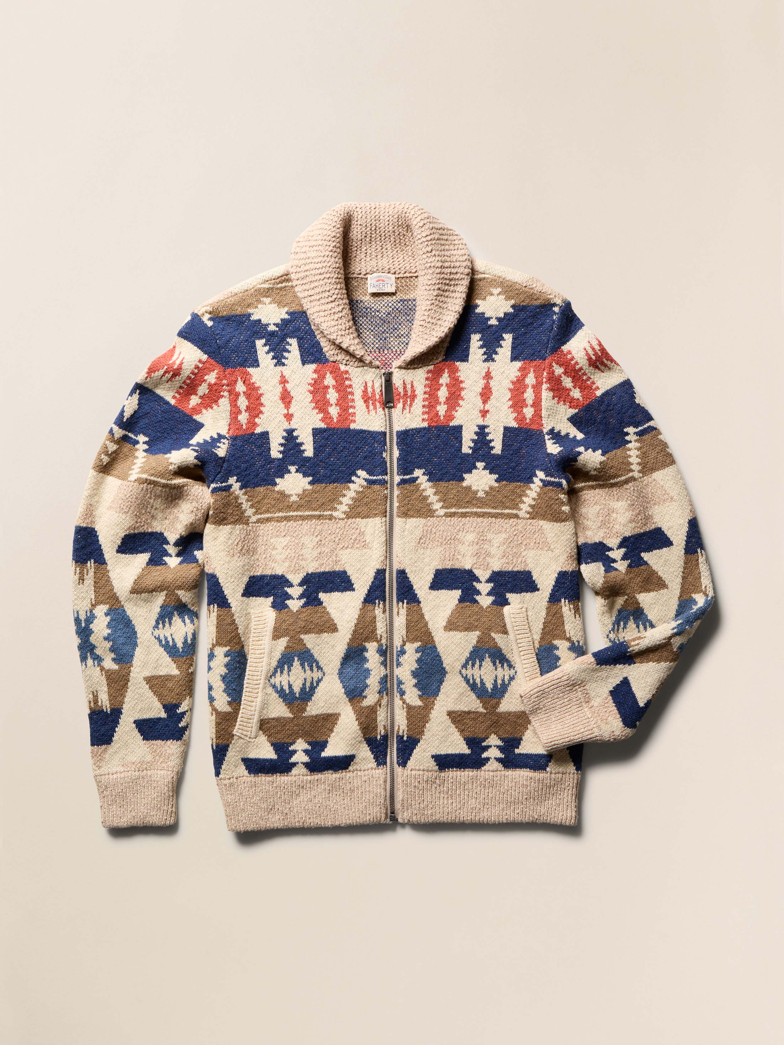 Thunder Voice Eagle Cardigan - Sand Four Eagles - Image 6
