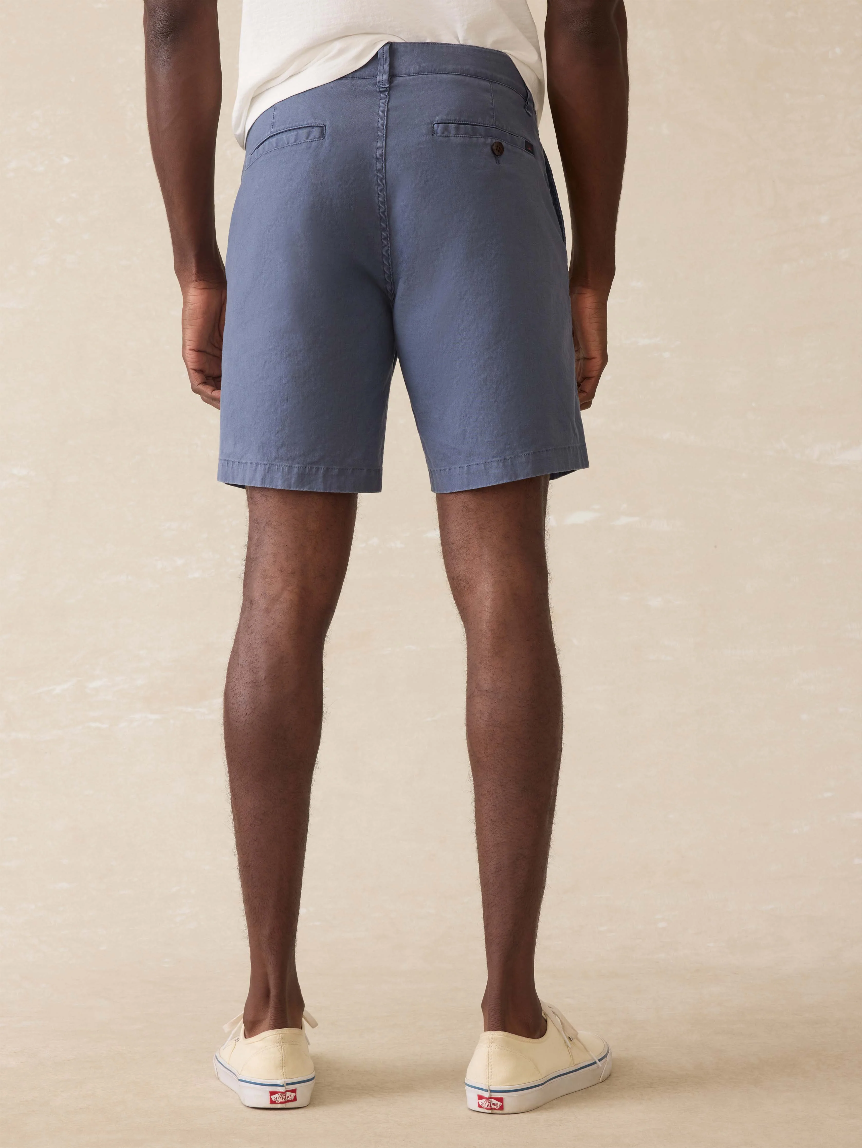 Tradewinds Linen Blend Short - Blue Abyss - Image 3