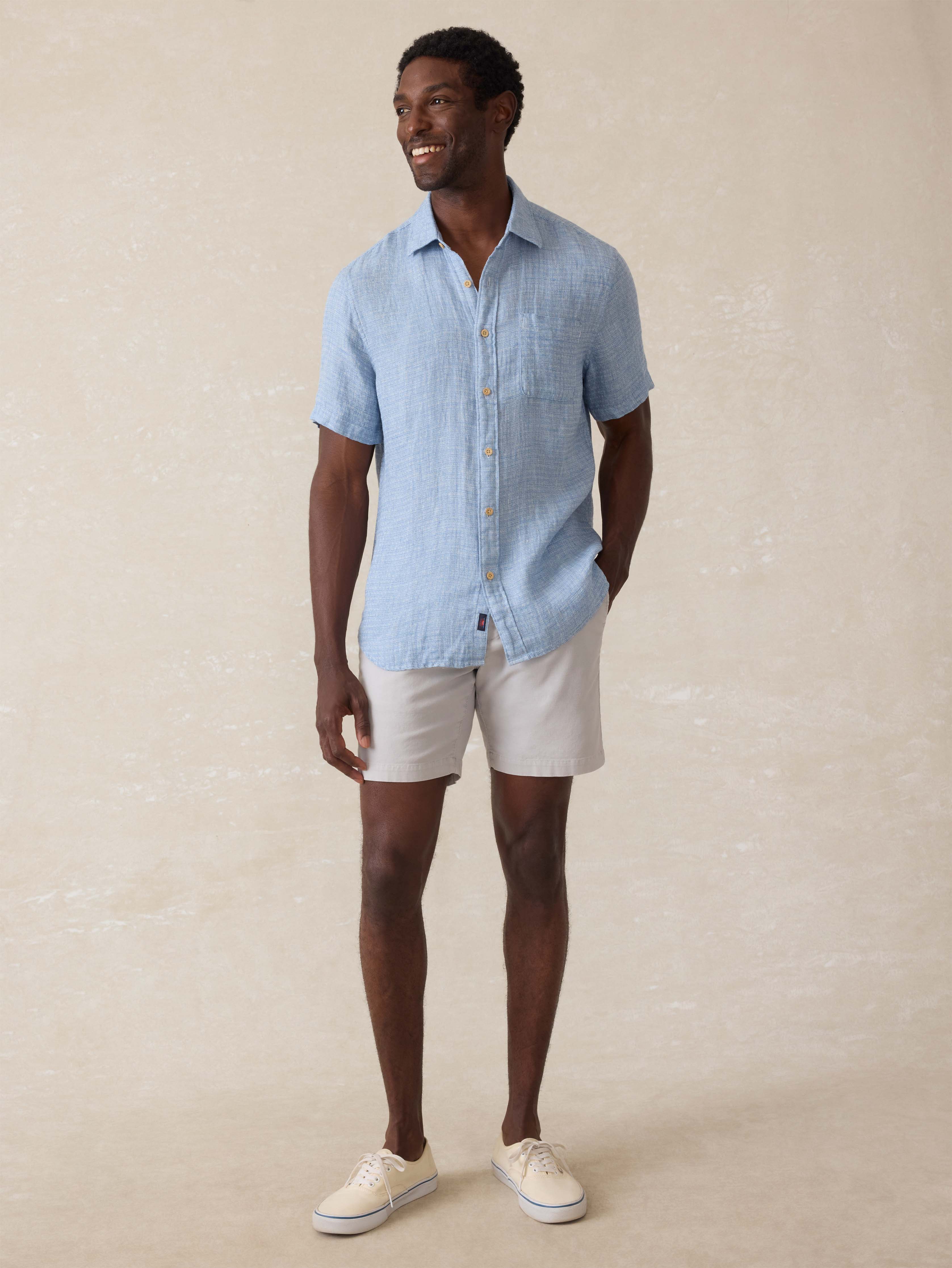 Tradewinds Linen Blend Short - Rain Cloud - Image 2