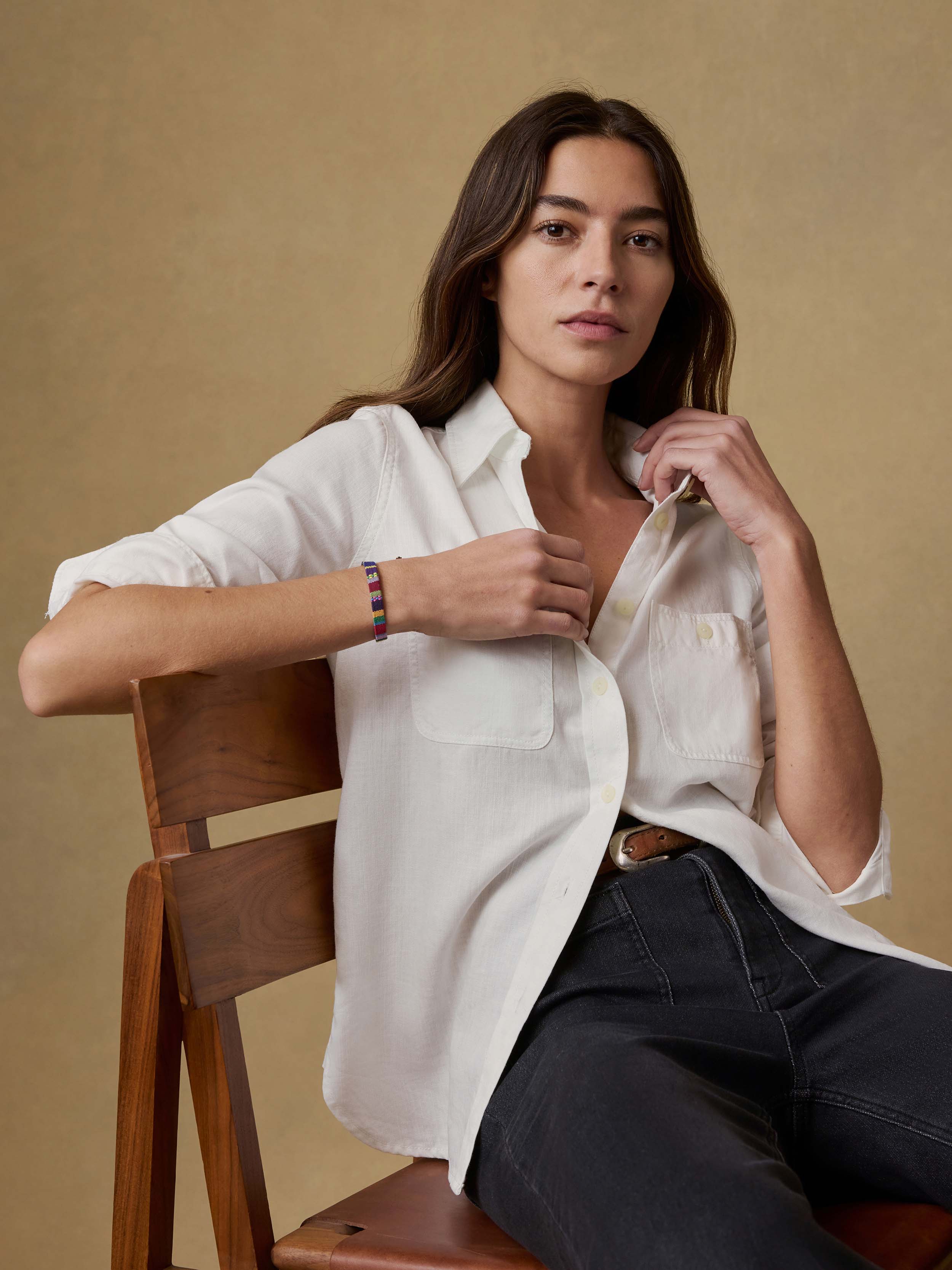 Tried & True Chambray Classic Shirt - White - Image 2