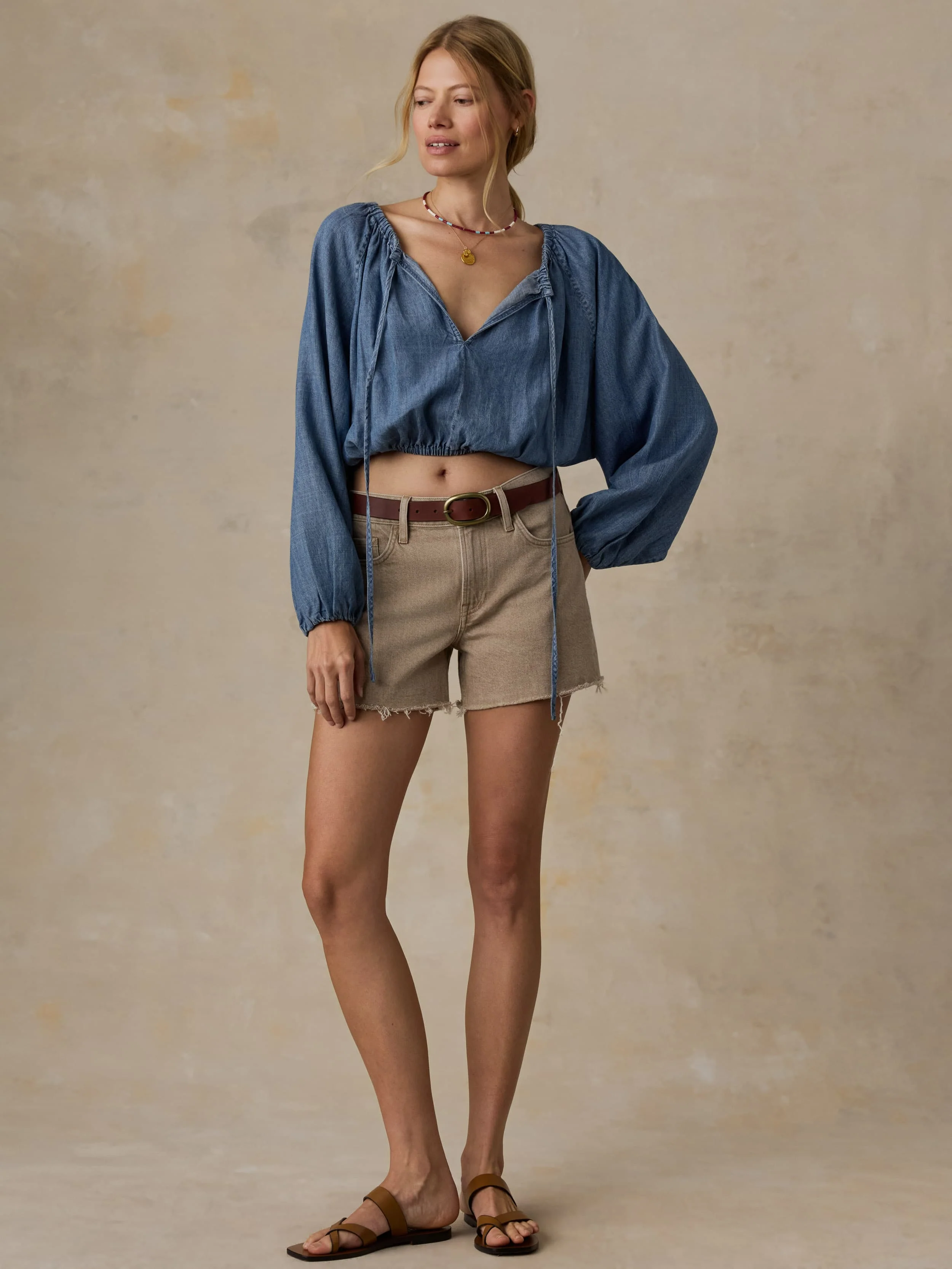 Tried & True Chambray Nera Top - River Mist Wash - Image 4