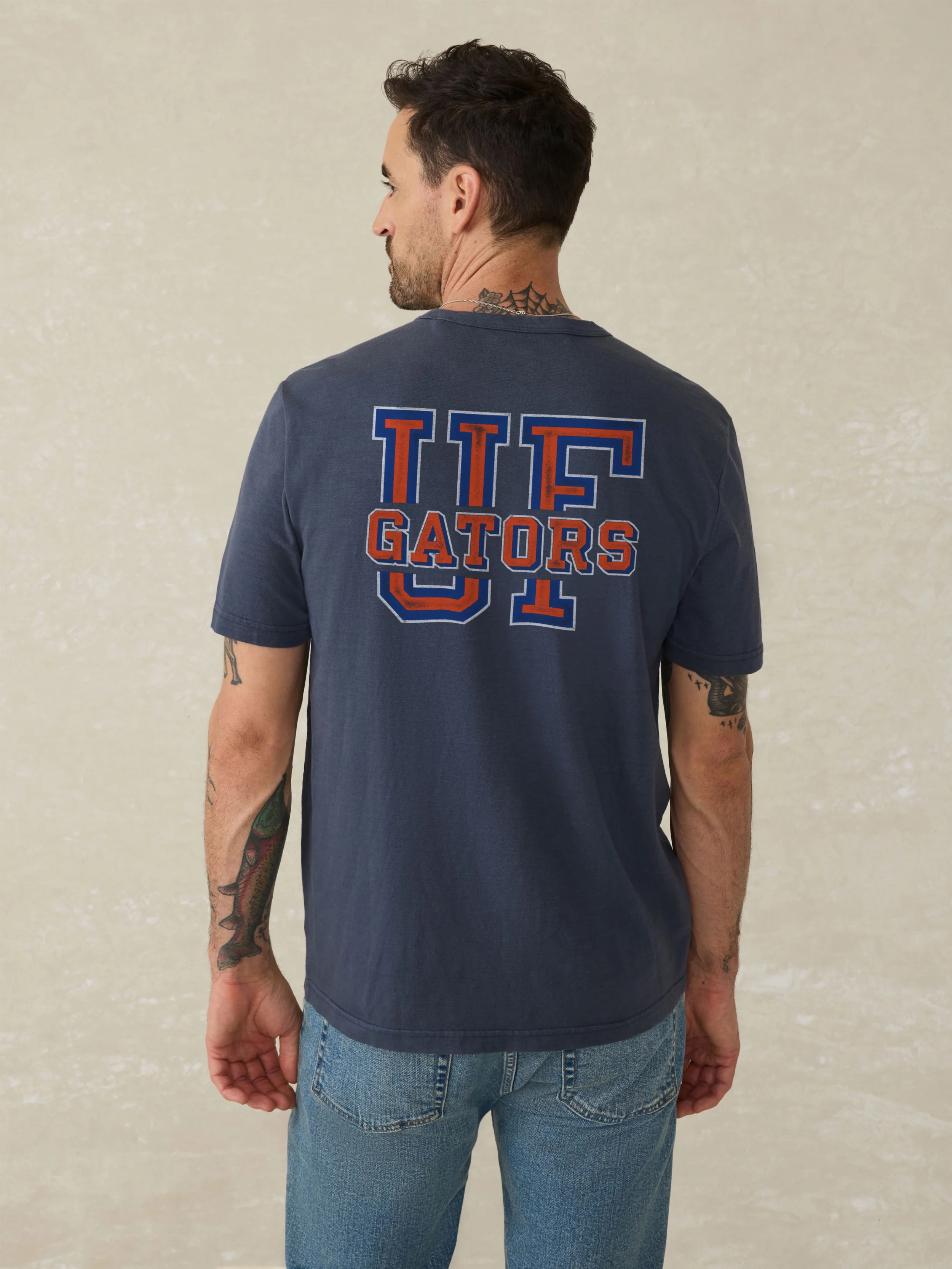 University of Florida Sunwashed Pocket Tee - Dune Navy - Image 2