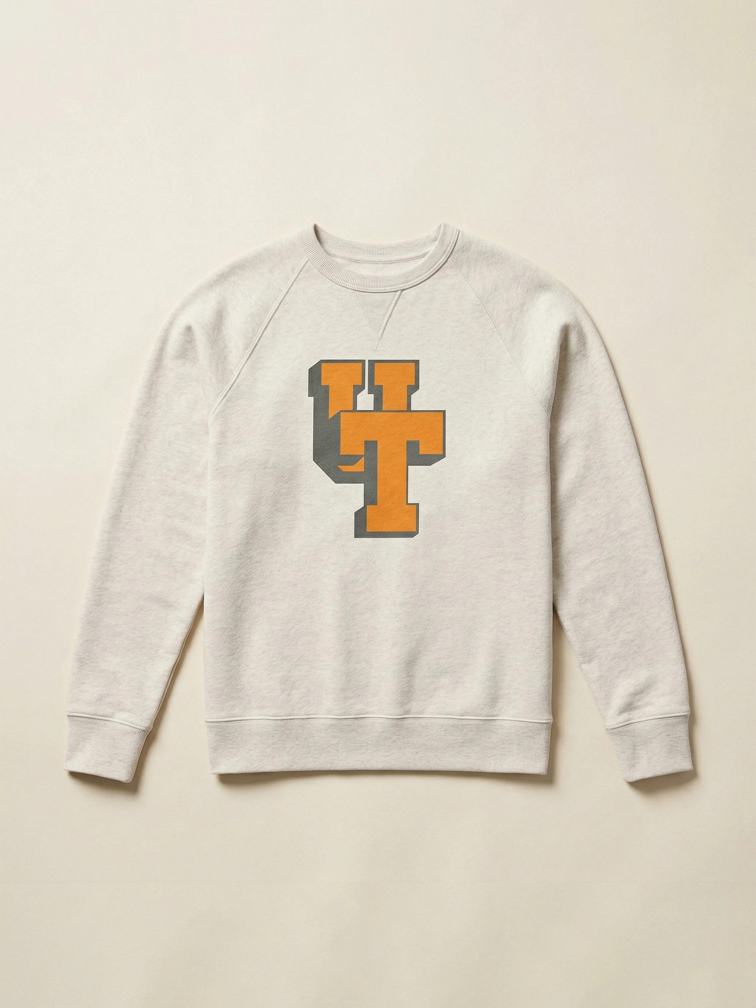 University Of Tennessee High Standard Fleece Crew - Antique Ivory Heather - Image 2