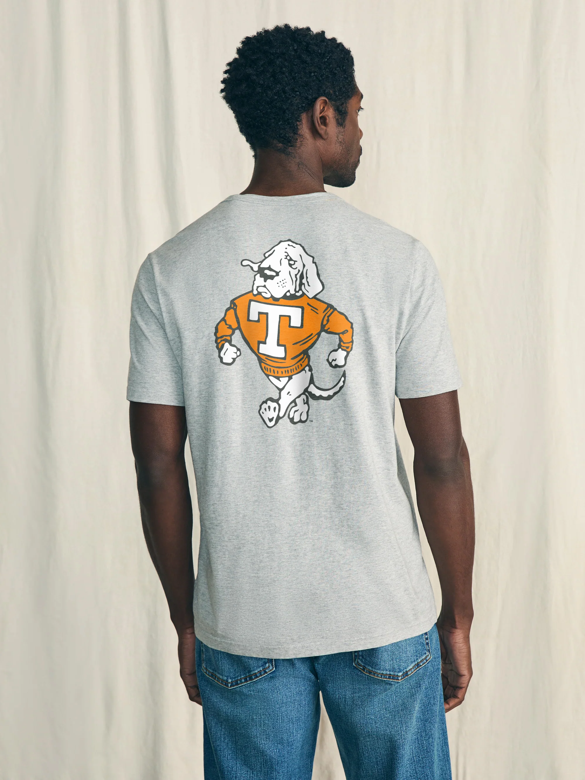 University Of Tennessee Sunwashed Tee - Granite Heather - Image 2
