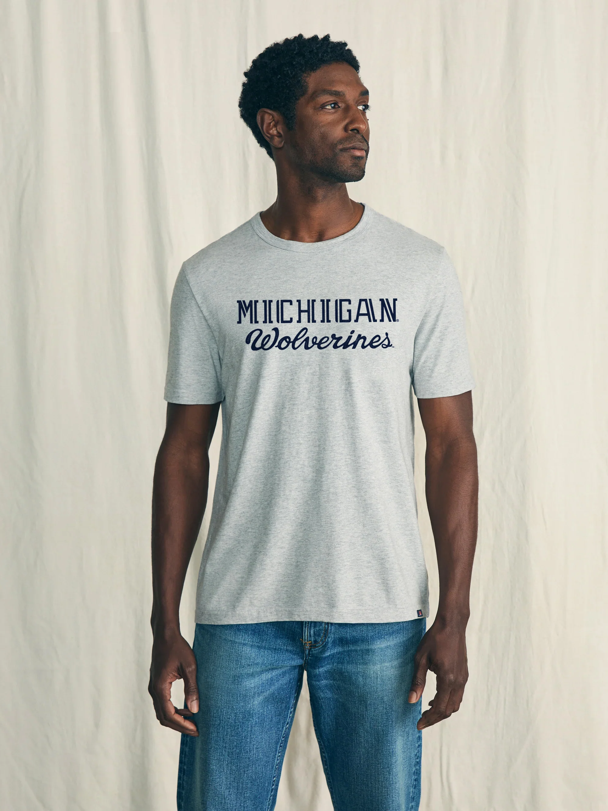 University of Michigan Sunwashed Tee - Granite Heather