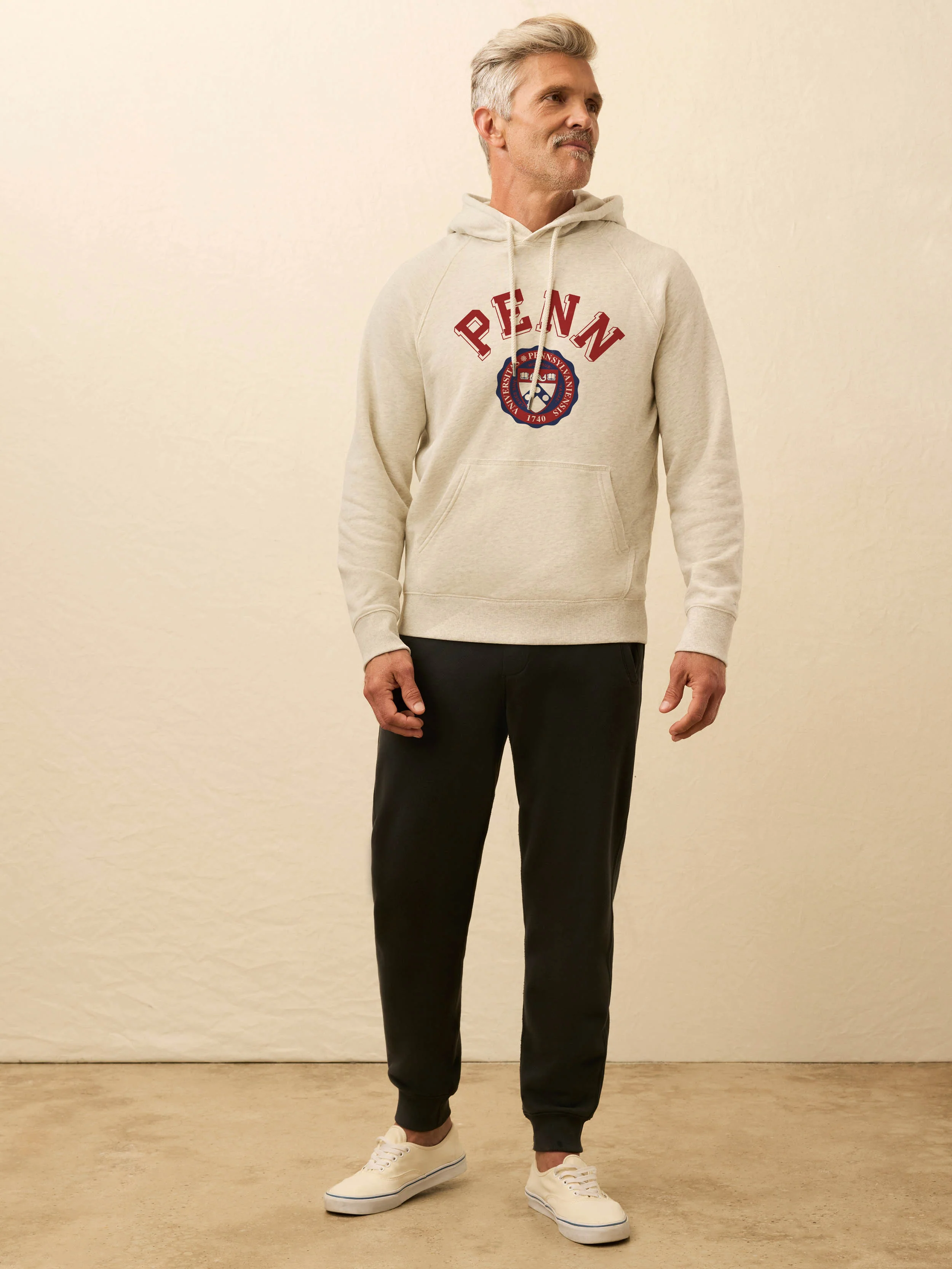 University of Pennsylvania High Standard Fleece Hoodie - Antique Ivory Heather
