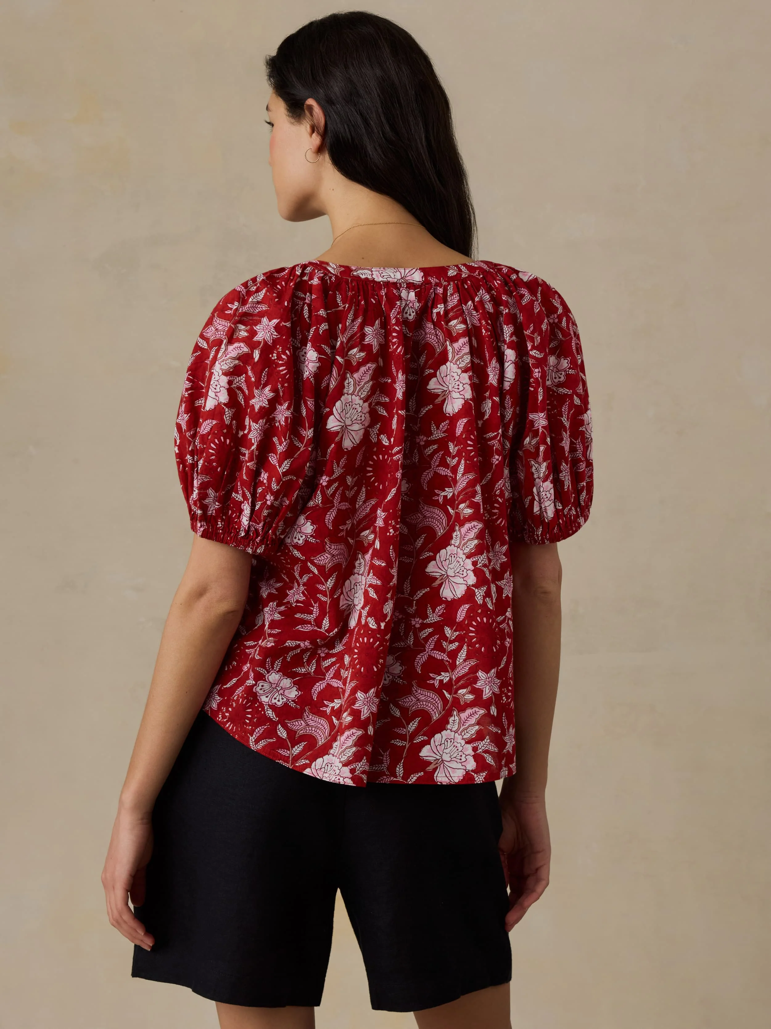 Voile Lettie Top - Garden Whispers - Image 3