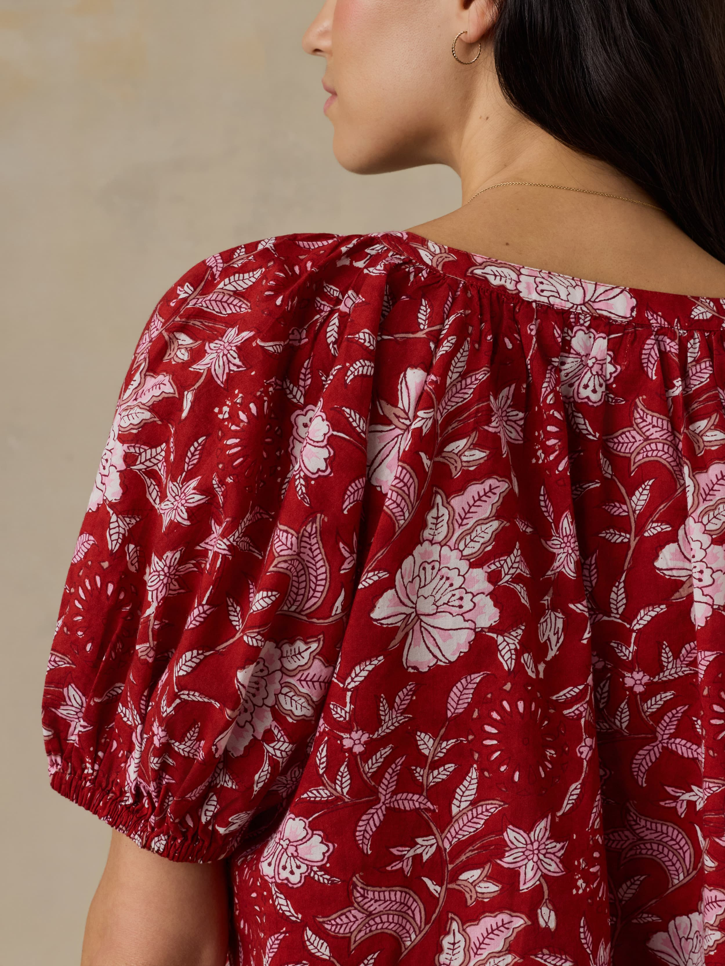 Voile Lettie Top - Garden Whispers - Image 4