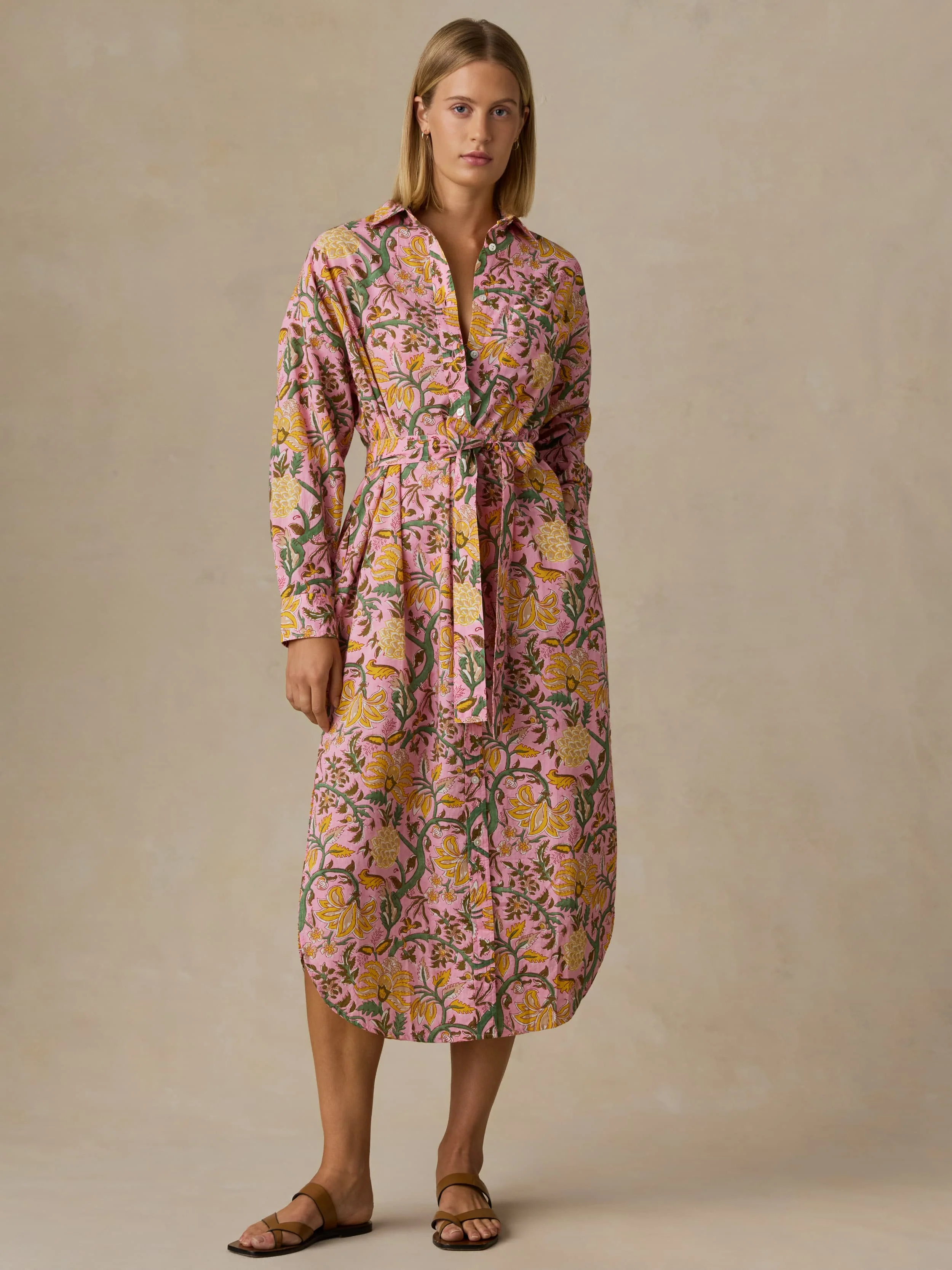 Voile Rio Shirtdress - Blossom Serenade