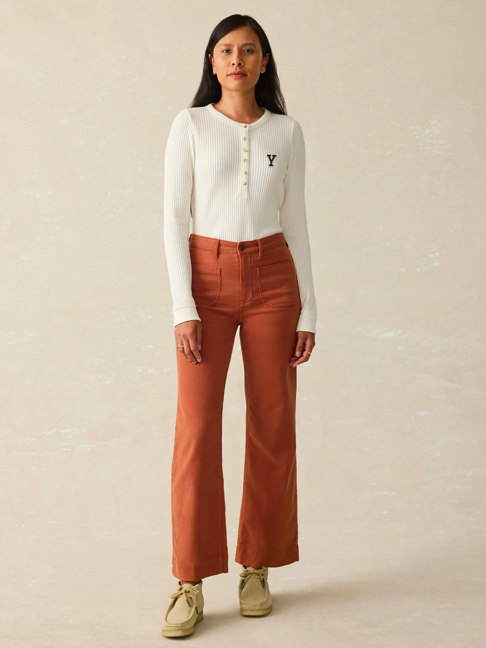 Yale Legend™ Apres Waffle Henley - Egret - Image 2