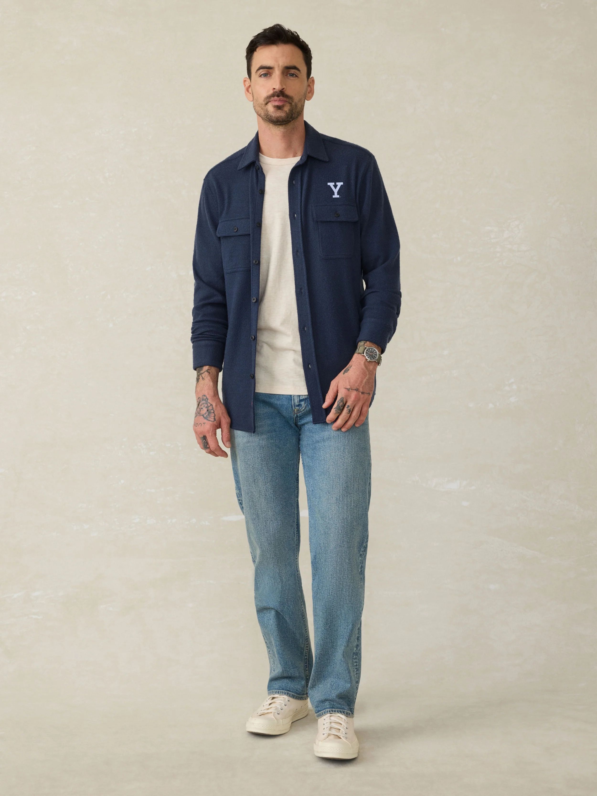 Yale Legend™ Sweater Shirt - Brighton Navy Twill - Image 3