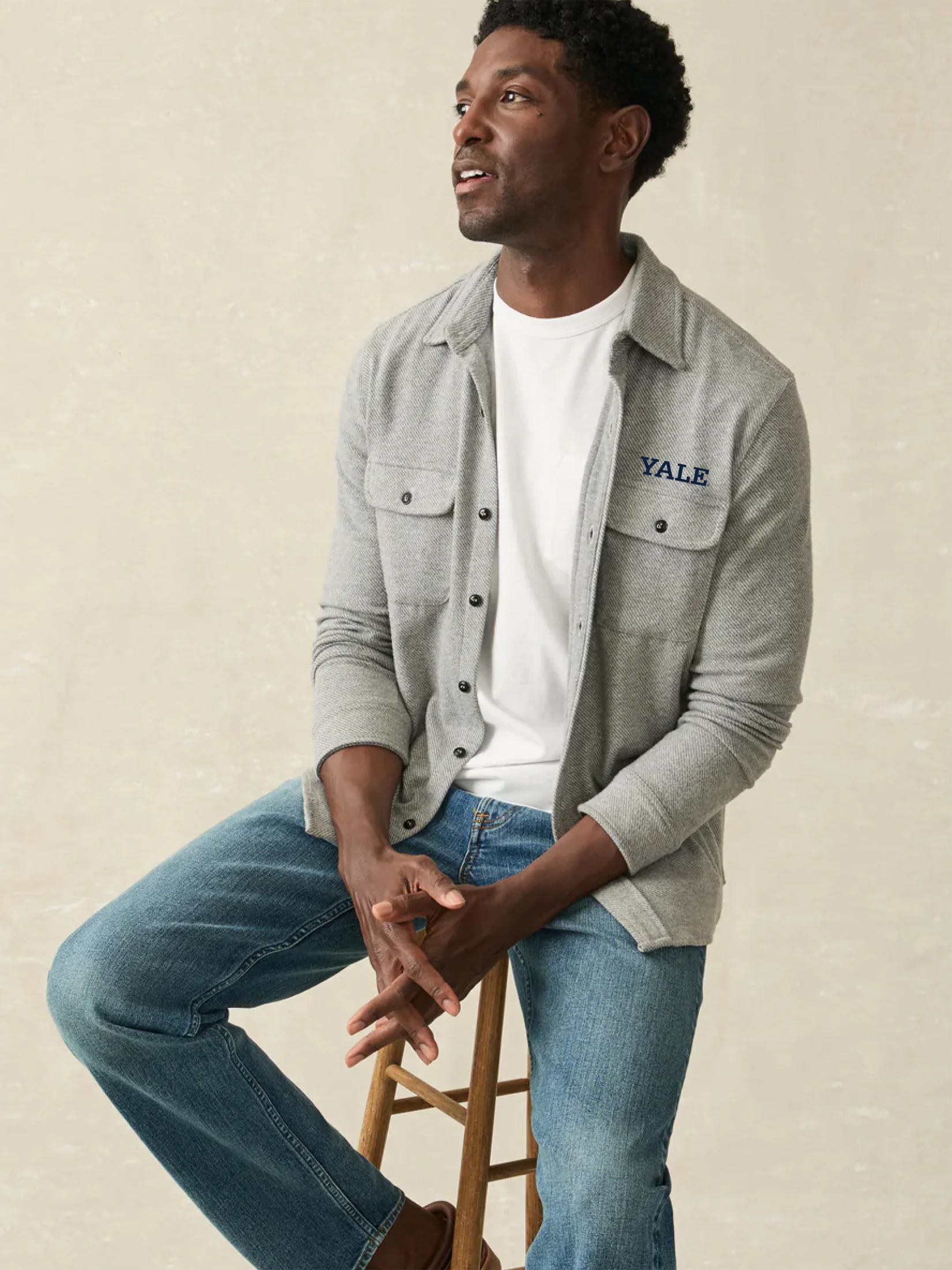 Yale Legend™ Sweater Shirt - Fossil Grey Twill - Image 2