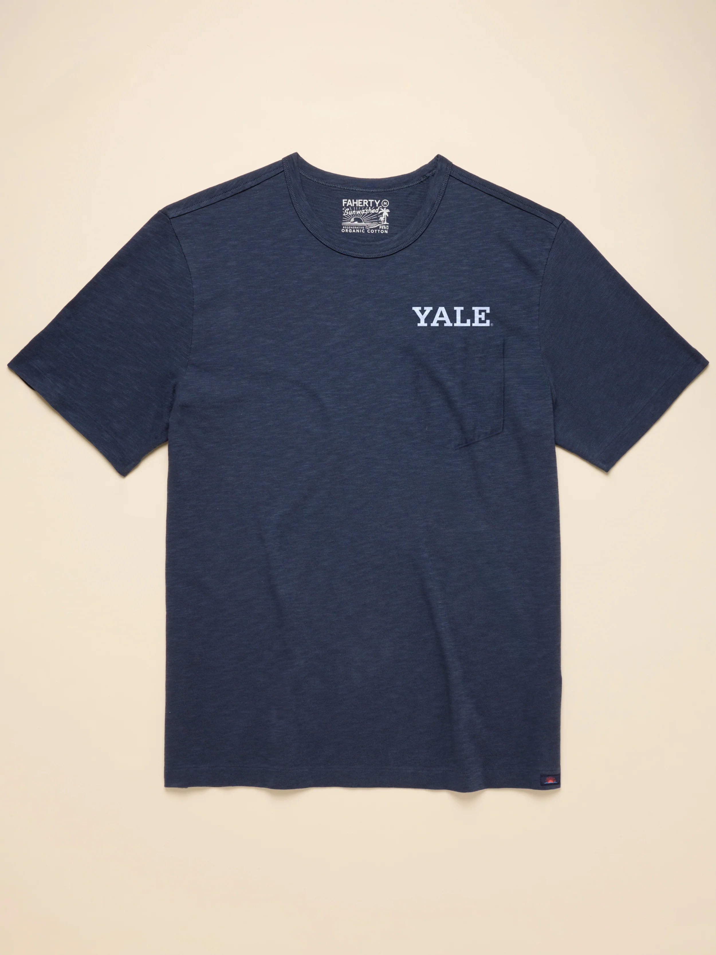 Yale Sunwashed Pocket Tee - Dune Navy - Image 4