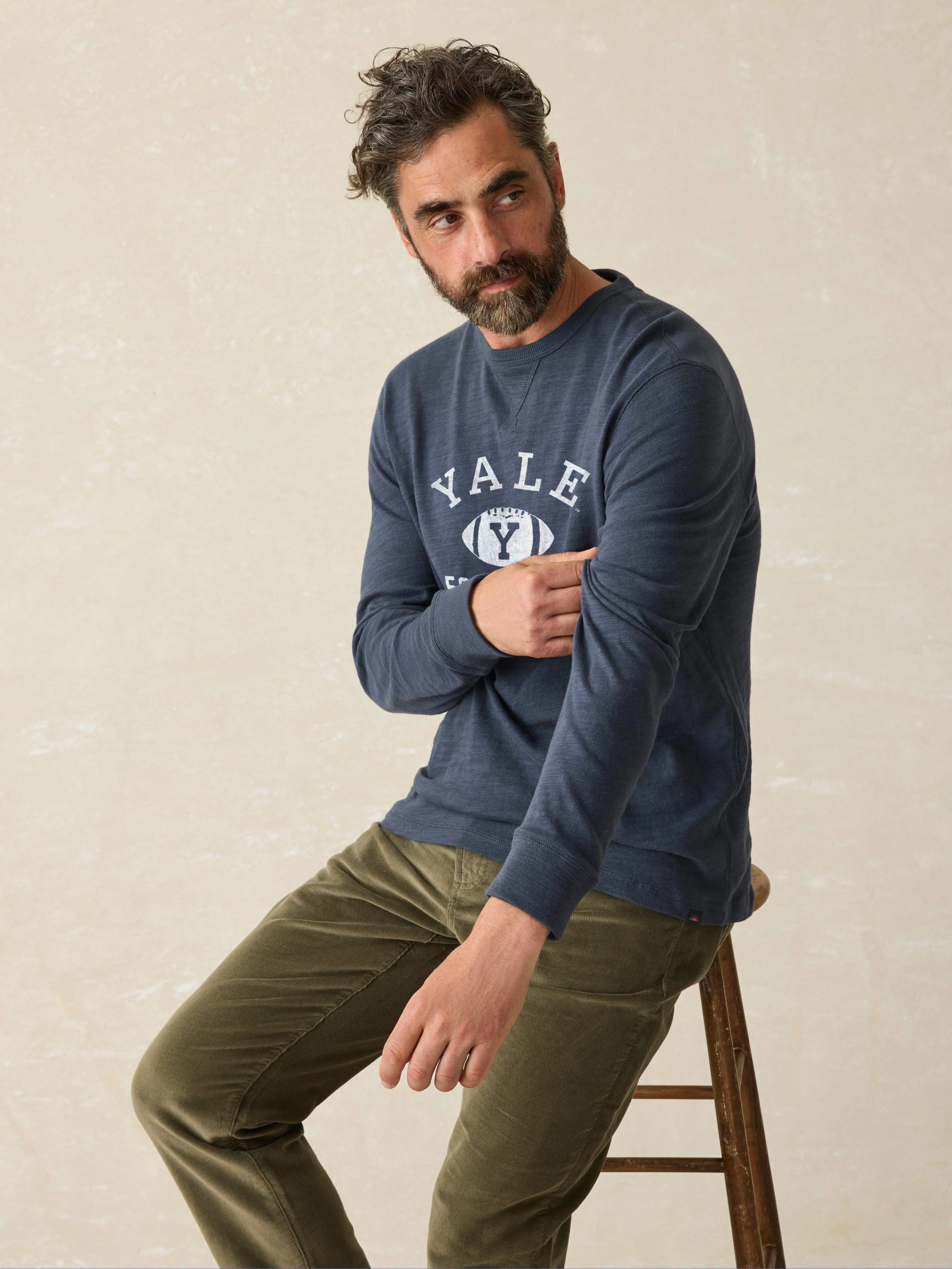 Yale Sunwashed Organic Crew - Blue Nights - Image 3